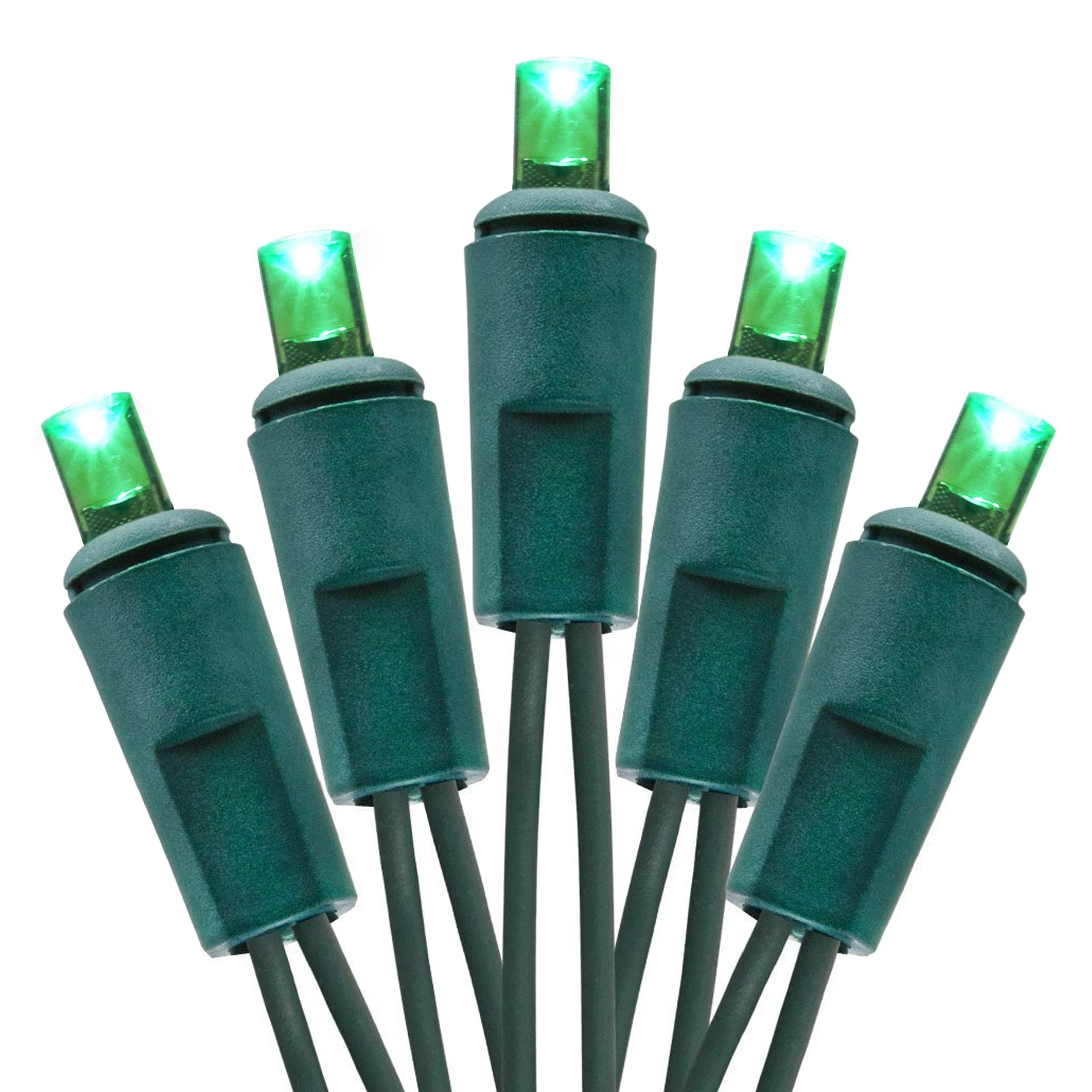 Holiday Essence Mini LED Green St. Patrick? Lights Set, 60 5mm Wide Angle Christmas String Lights Green Wire, Indoor Outdoor D?o