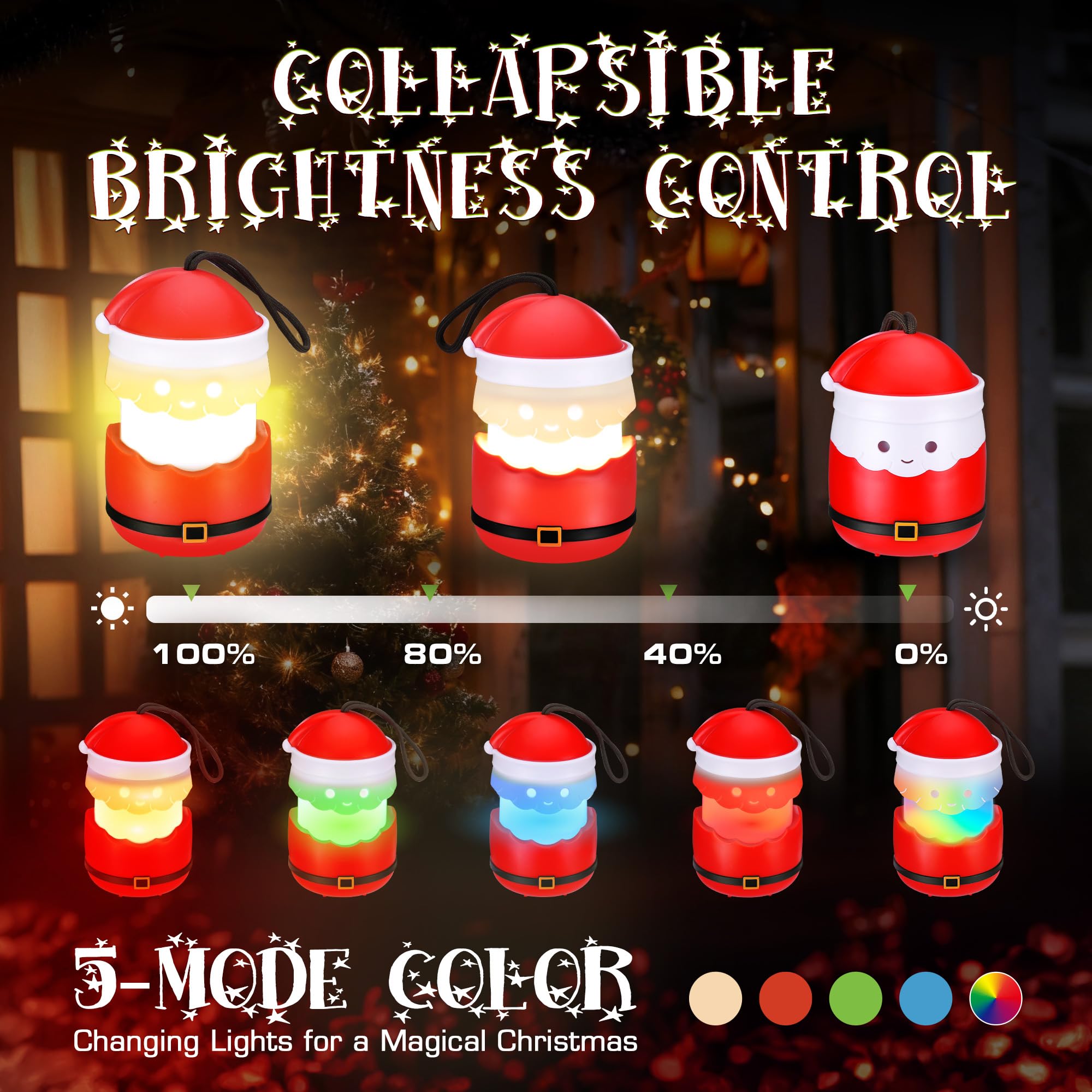 Christmas Gift Everbrite Santa Claus Lantern 3 Pack  5 Light Modes Holiday Decoration Presents For Women And Men  Aaa Batteries Contained Stocking Stuffers  Christmas Lights Indoor & Outdoor