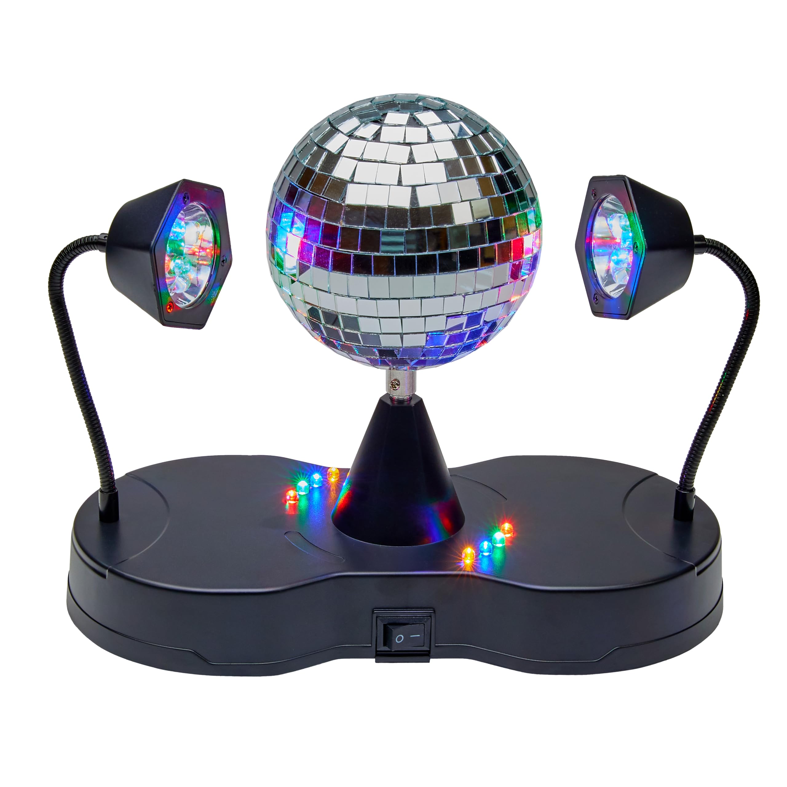 Playbees Rotating Disco Ball - Led Revolving Disco Ball With Movable Strobe Lights For Disco Party Decor, Mirror Lights Party, Mini Lava Lamp Alternative, 30 Second Dance Party