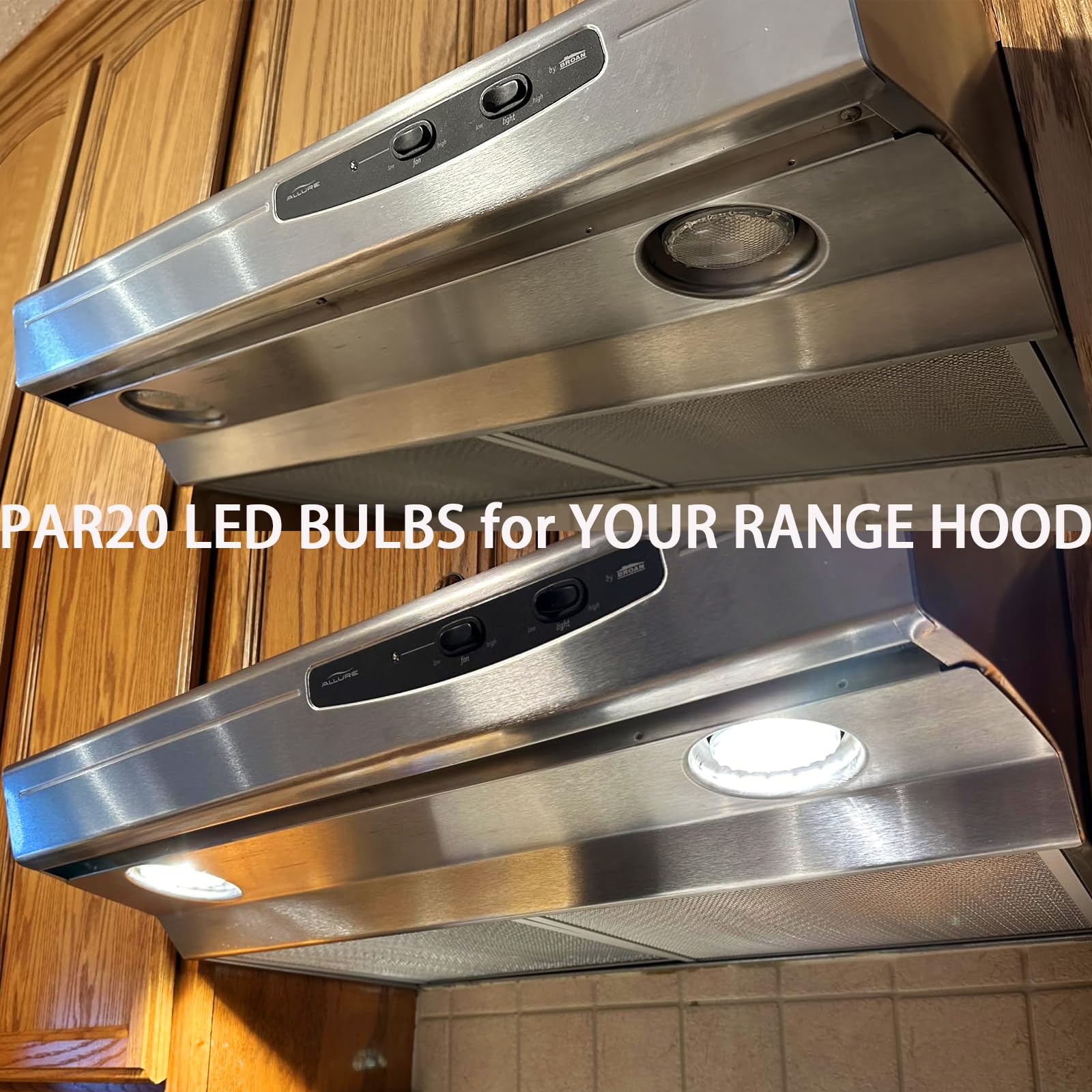 Par20 Led Range Hood Light Bulbs Under Hood, 60W Incandescent Stove Light Bulbs Replacement, 7W Led Appliance Bulbs Stove Hood,