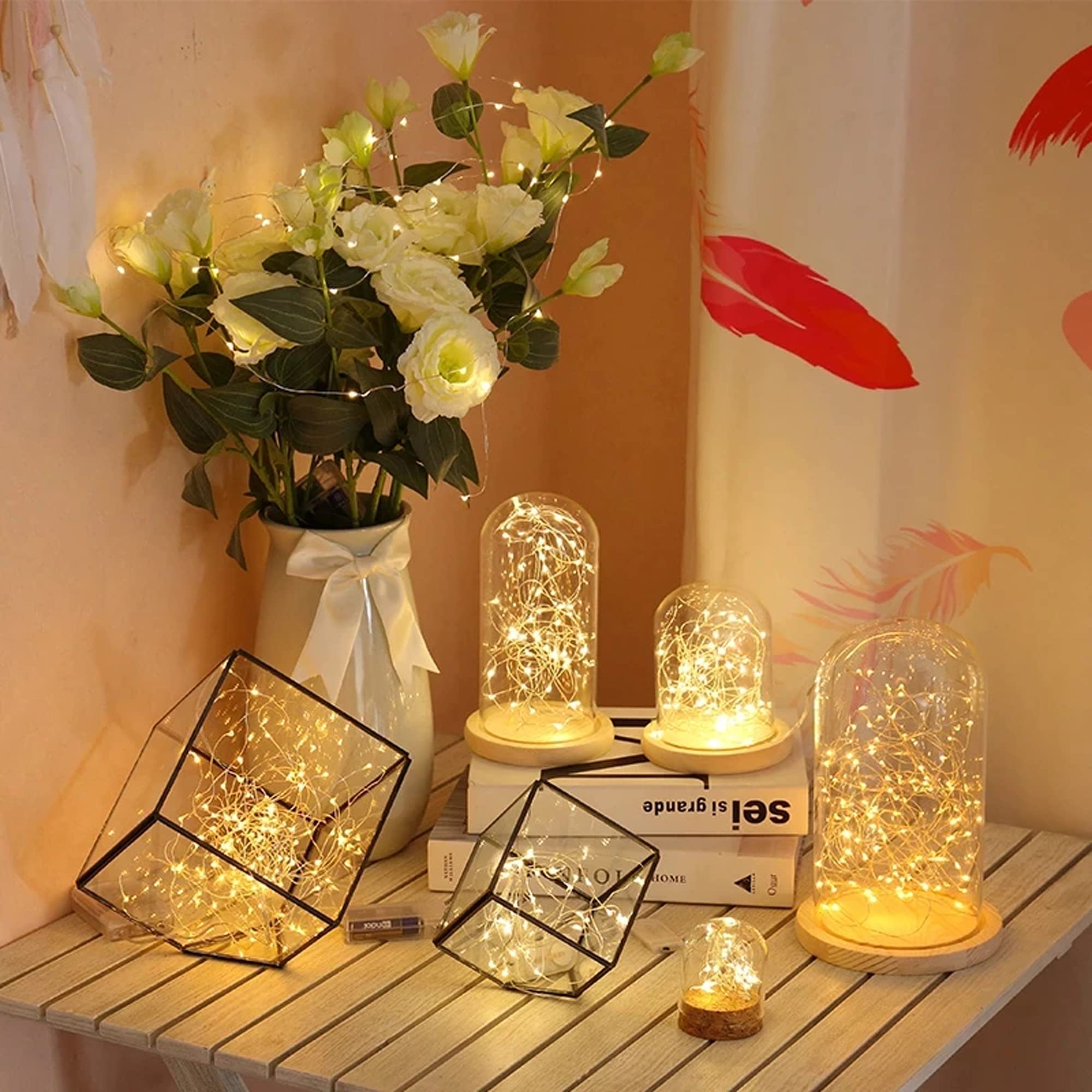 THEMISTO Decoration Series/Serial Light and String Light | USB Powered Copper String LED Light | for Diwali, Christmas, Indoor,