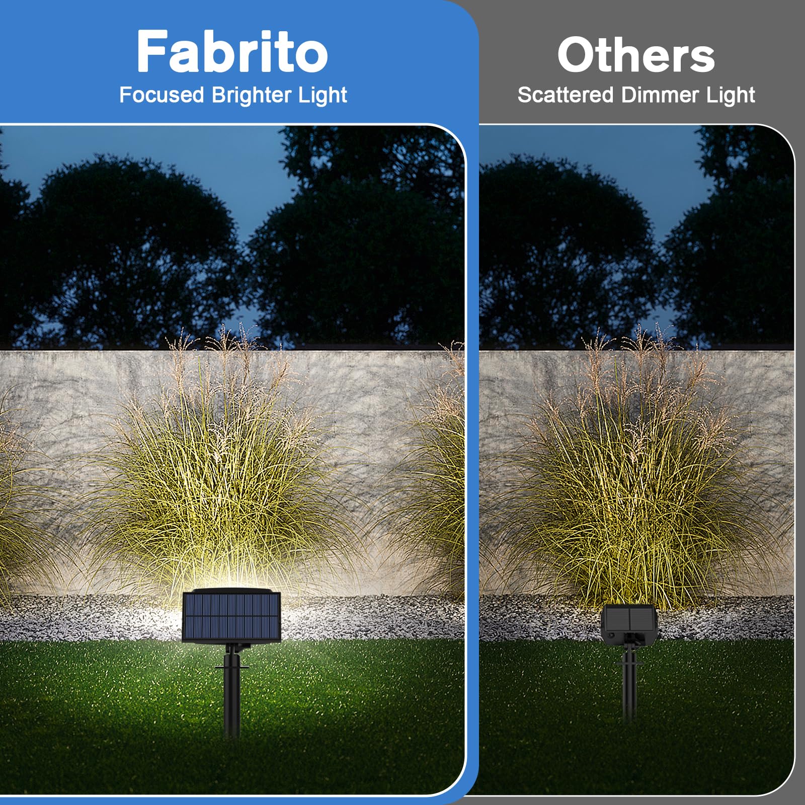Fabrito Solar Spot Lights Outdoor 136 Leds  Big Brighter Lighting Solar Lights Outdoor  6 Pack Ip65 Waterproof Landscape Spotlights Auto On/Off For Yard  Garden  Pathway  Plants Tree (Cool White)