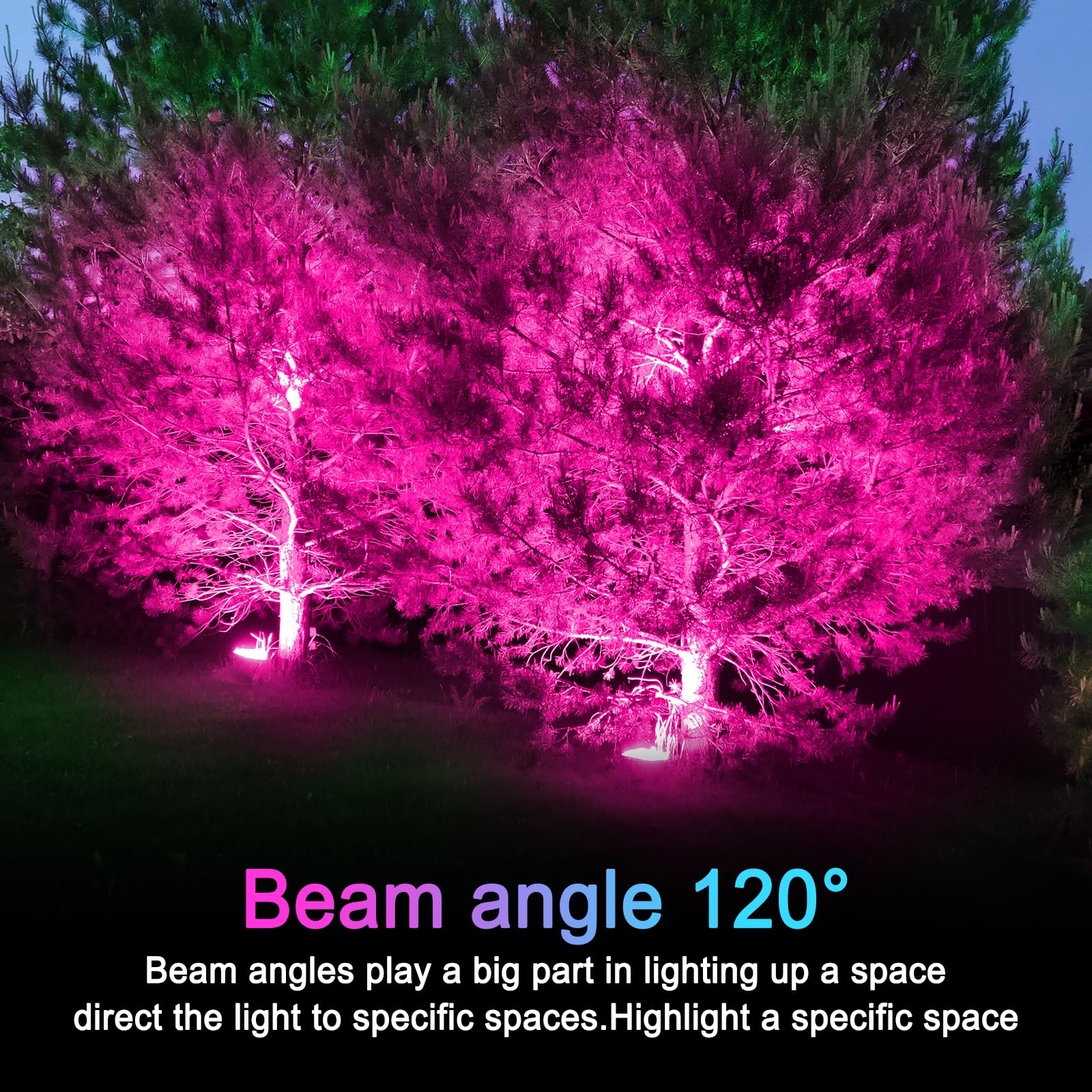 LOXYEE Par38 LED Flood Light Bulbs, 20W Replace 200W, Pink, E26 Base, 2 Pack for Halloween & Party Decor