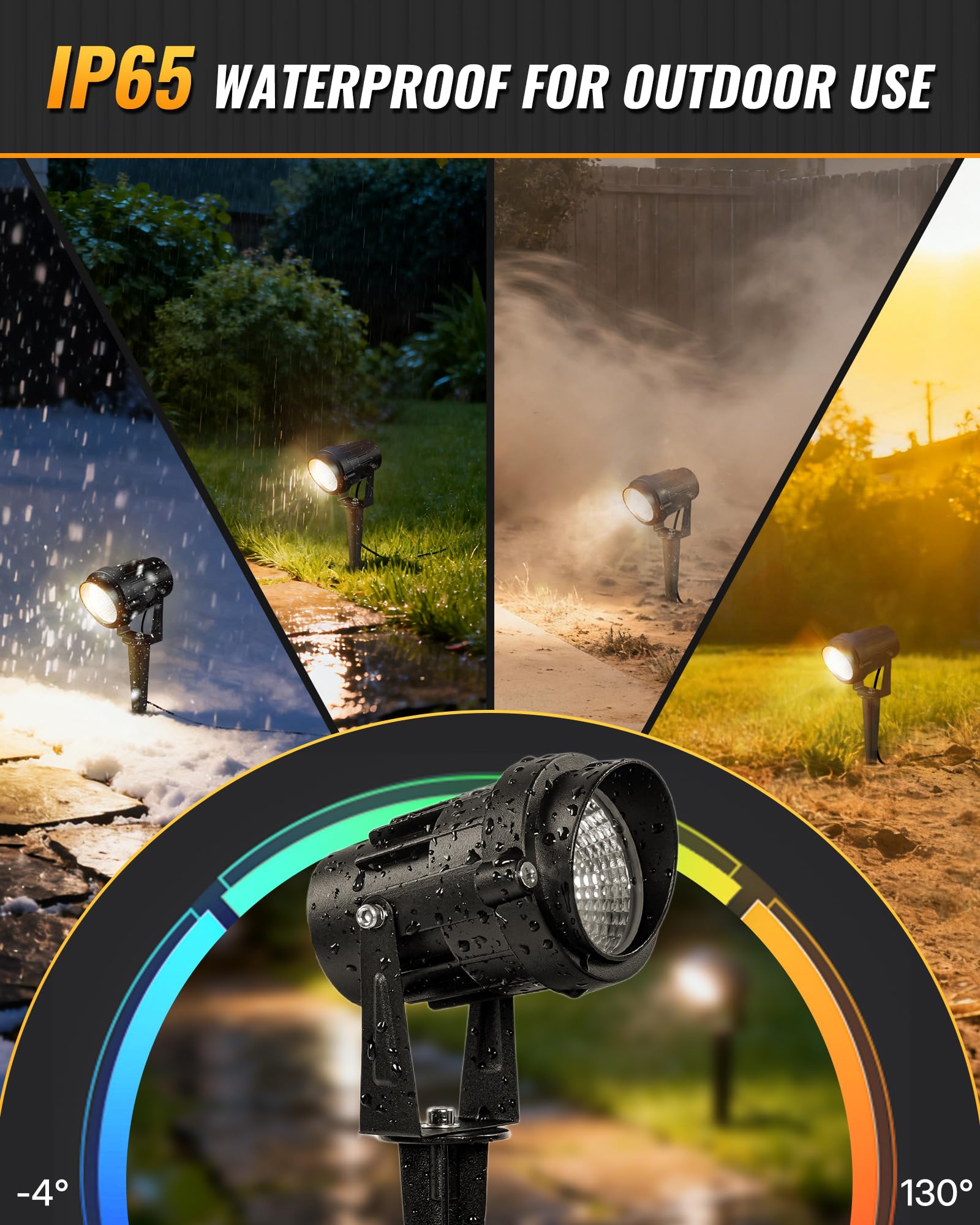 Wilawels 6W 700Lm Low Voltage Landscape Lighting  12V Ac/Dc 3000K Warm White Led Low Voltage Landscape Lights  Ip65 Waterproof Outdoor Spotlights With Connectors For Garden Tree Yard 12Pack W01Slp1206