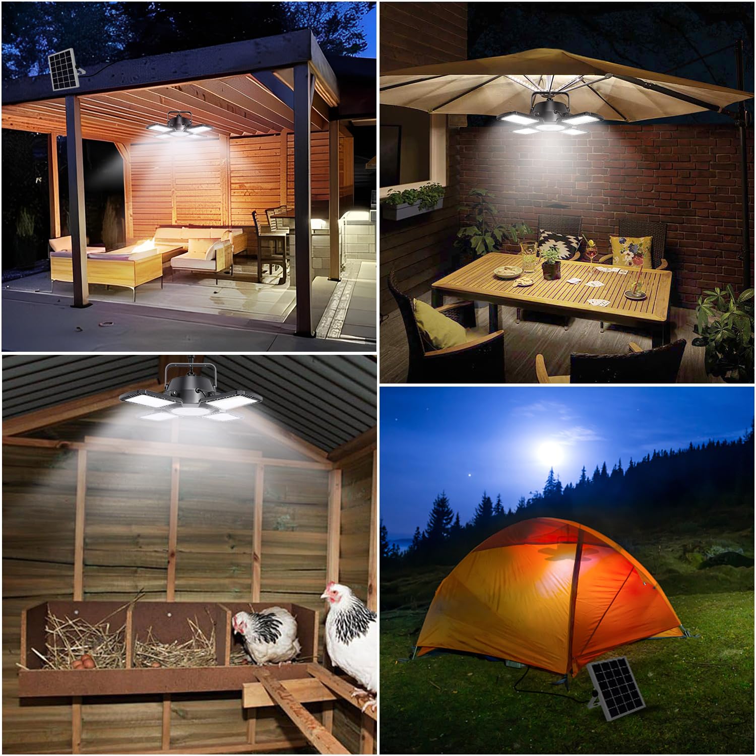 Aqonsie Solar Shed Light - 176LED Motion Sensor Pendant, 5 Modes, Remote, Black, Indoor/Outdoor Use, Model 751300923130