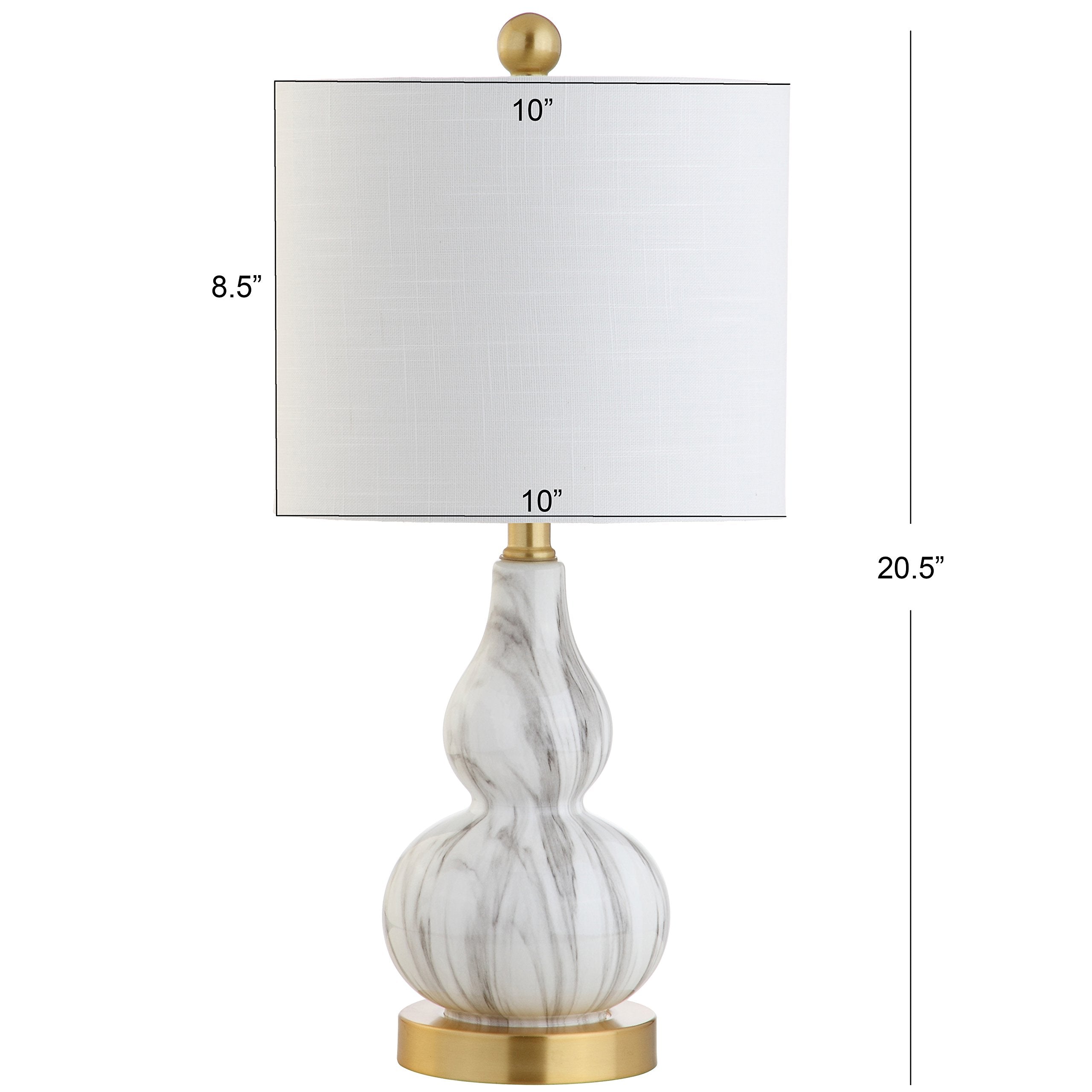 Jonathan Y Jyl1028D-Set2 Anya 20.5'' Mini Glass Lamp(Set Of 2) Transitional,Glam,Midcentury For Bedroom, Living Room, Office, Co
