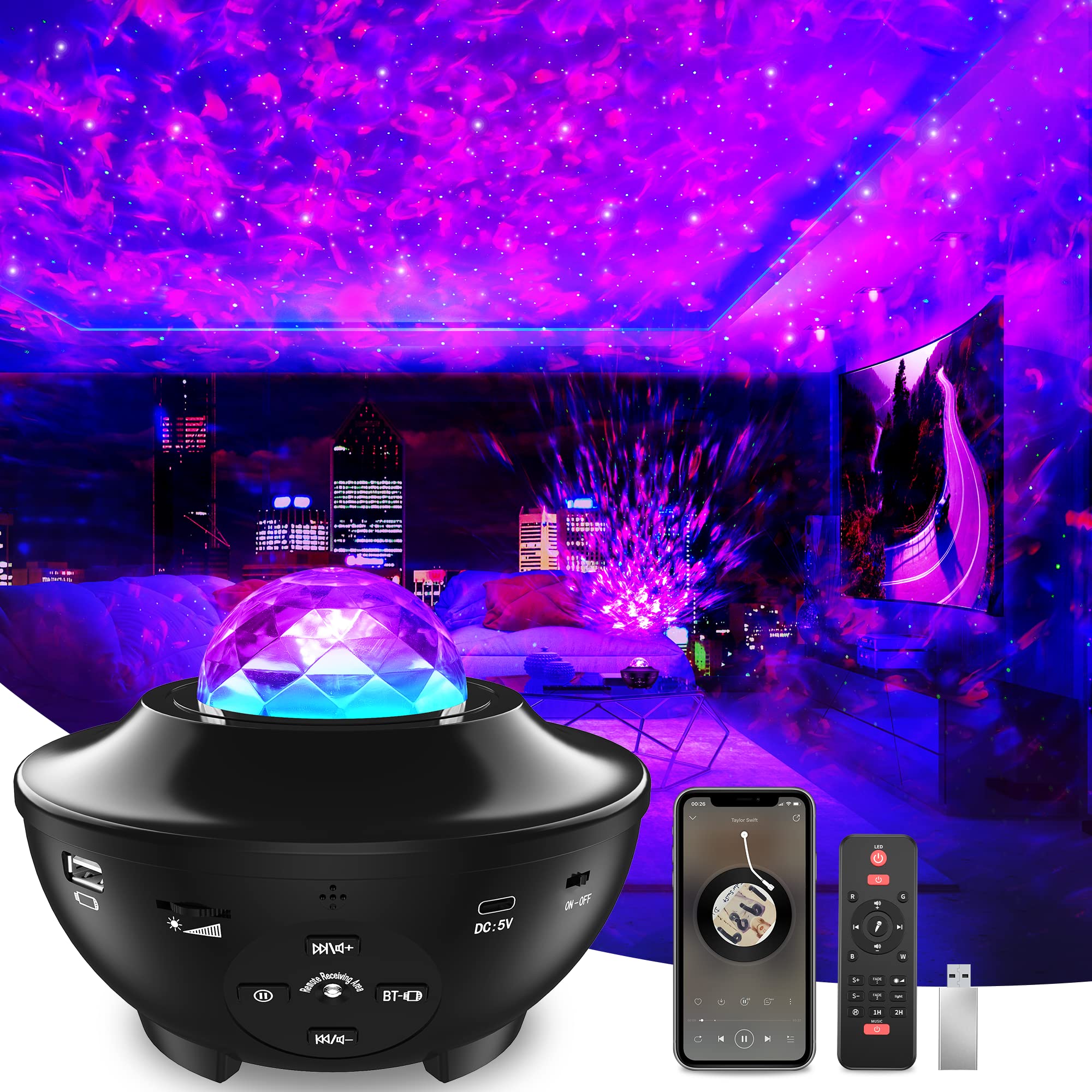 Galaxy Projector, Star Projector Night Light For Kids, Galaxy Light Projector For Bedroom, Star Light Projector Indoor, Star Pro