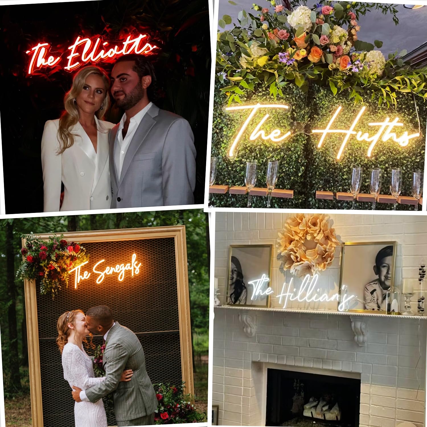 Gyiodfu Custom Neon Signs For Wedding, Events, Prom; Personalized Led Name Neon Light Gifts For Bedroom, Office, Coffee Bar, Sho