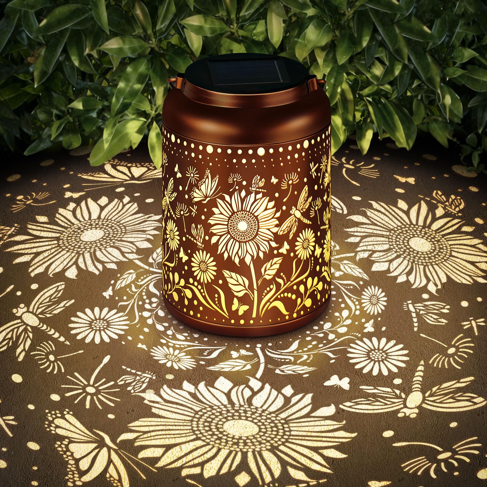 Birthday Gifts For Women Mom Grandma  Sunflower Gardening Gifts For Women  Solar Lantern Outdoor Waterproof Garden Decor Hanging Solar Lights Yard Decorations Outdoor  Backyard  Patio  Porch