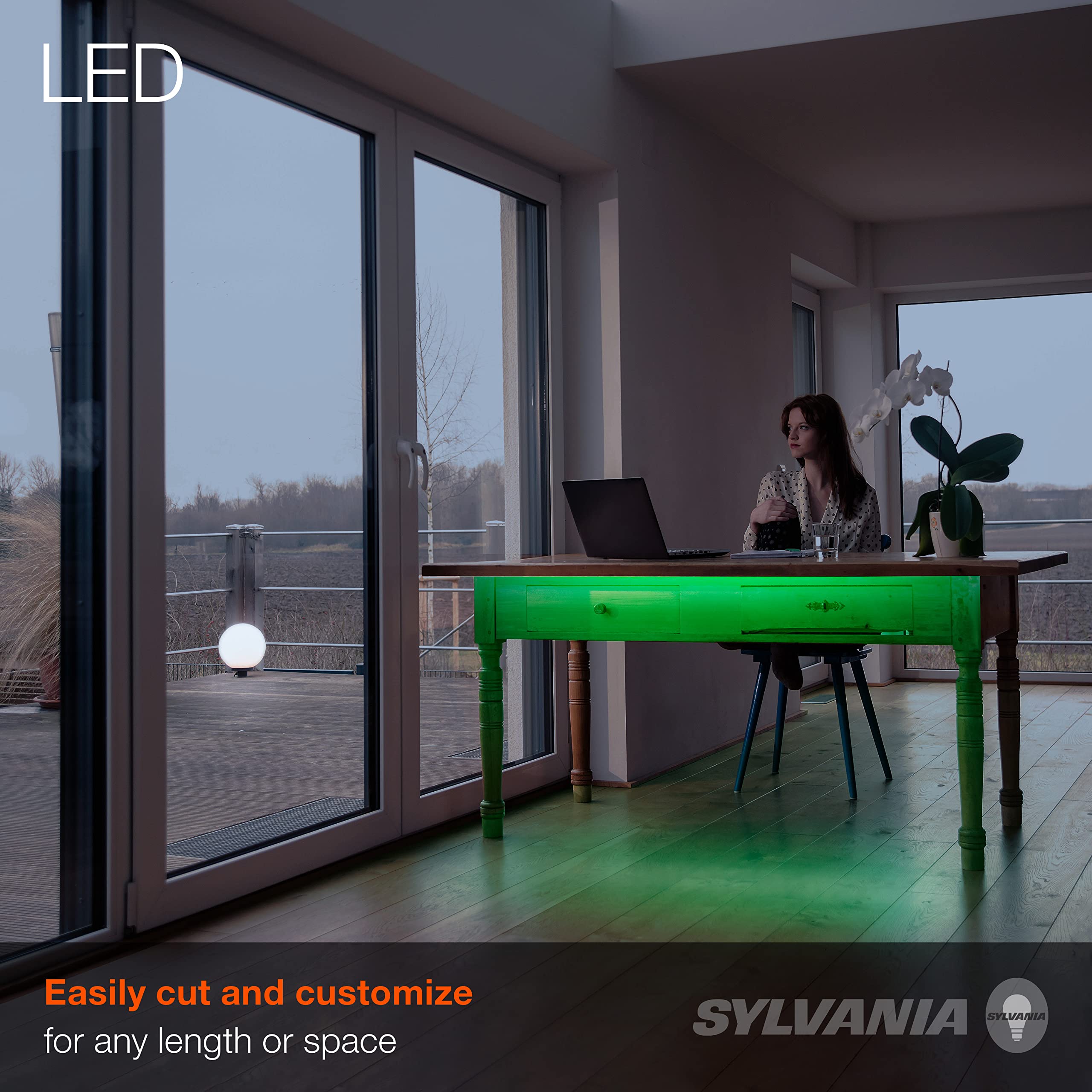 LEDVANCE SYLVANIA LED Mosaic Flexible Light Expansion Kit, 2ft RGBW Strips, Indoor Plug-In with Remote Control, Model 65483