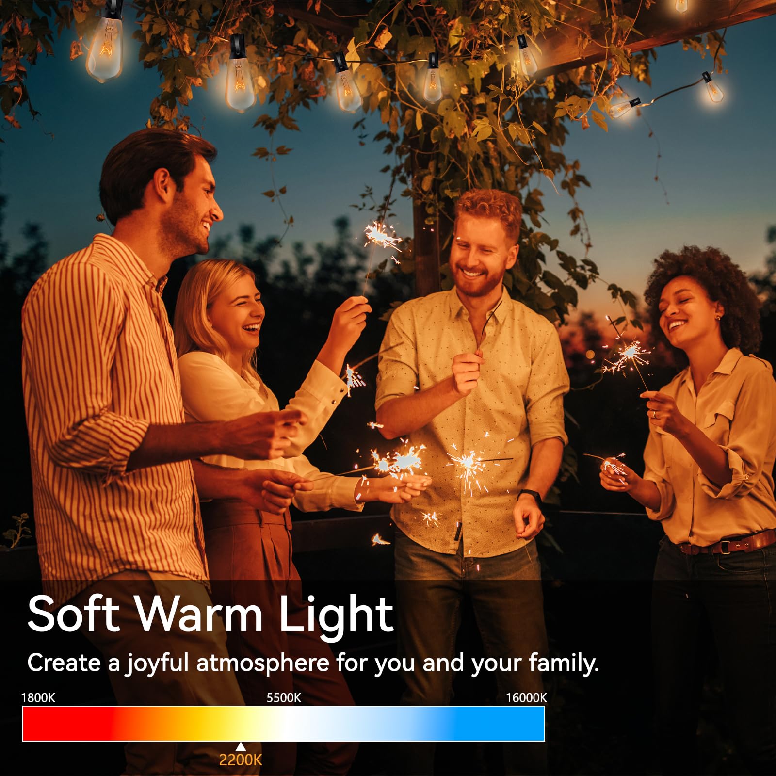 10 Pack Edison Light Bulbs, St40 Clear Incandescent String Light Bulbs Replacement, 7W E17 Screw Base Bulbs For Outdoor String L