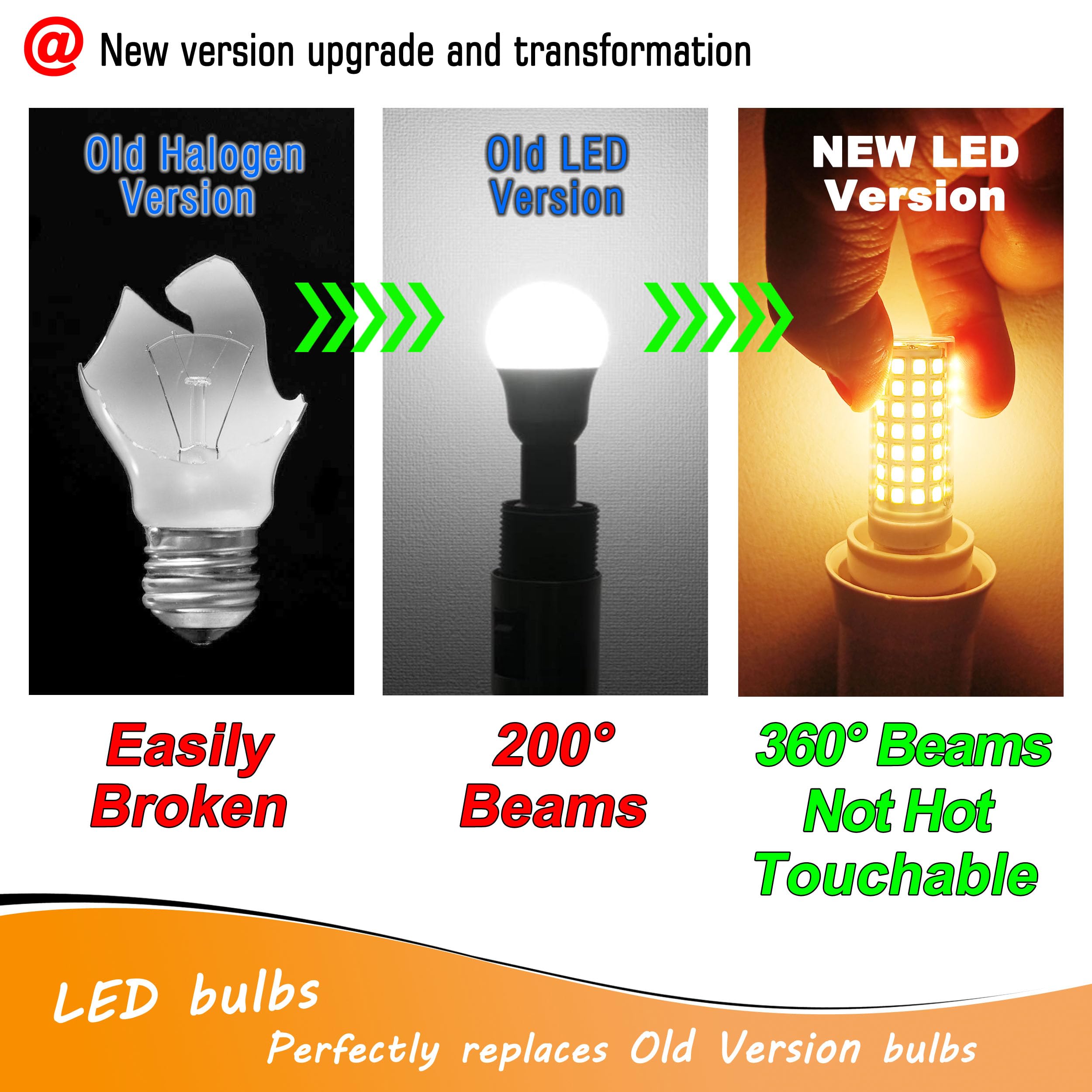 Heifymi E17 Led Ceiling Fan Light Bulb 6W (60W Halogen Equivalent) 2700K Warm White 700Lm 120V Led Intermediate Base Bulb For Ap