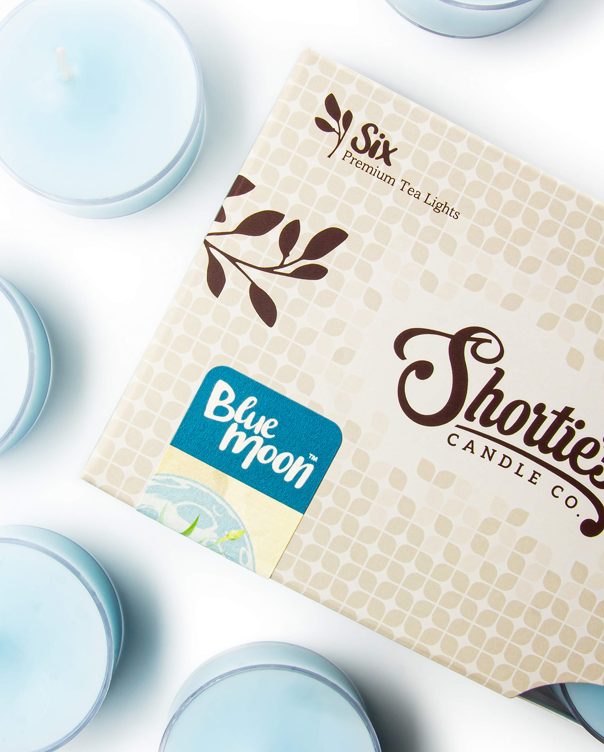 ShortieS Candle Company enhanced Tealight Candles 3 Pack - Natural Fragrance Oils, Blue Moon, Iced Mint Lavender, Eucalyptus Spearmint