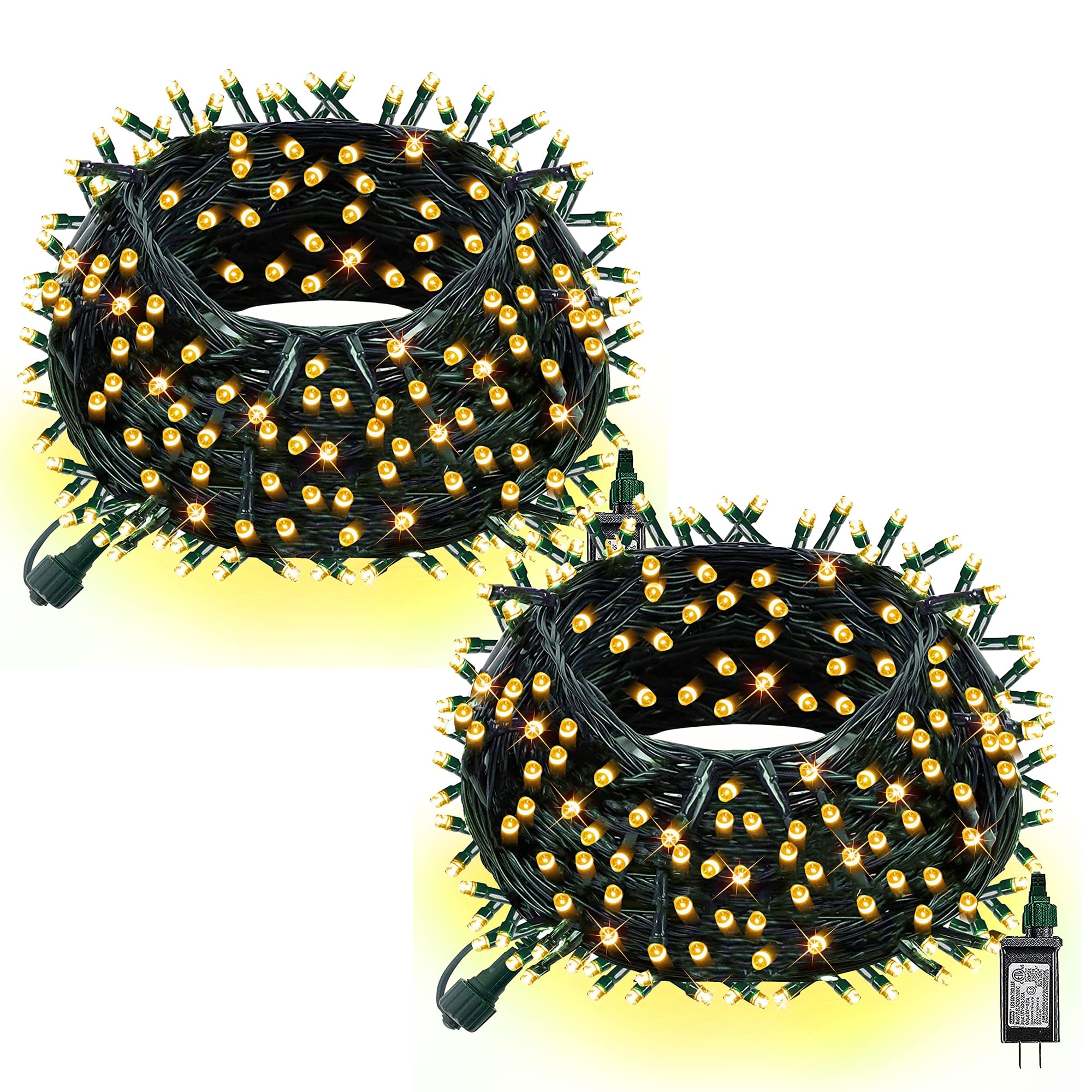 Dazzle Bright 132FT 400 LED Christmas Lights, Christmas String Lights Plug in with 8 Modes, Waterproof Christmas Decorations for