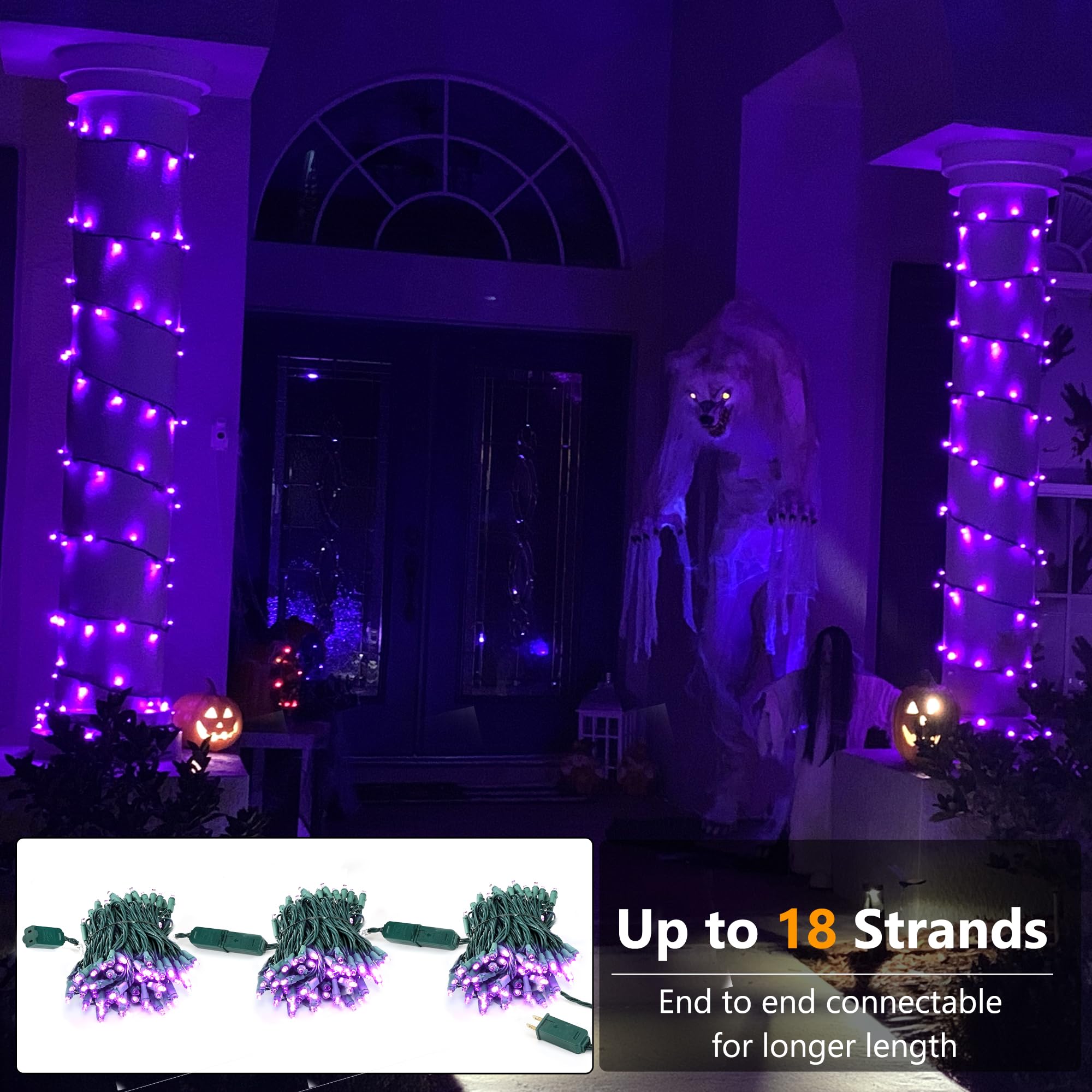 Brizled Purple Valentine'S Day Lights, 33Ft 100 Led 5Mm Wide Angle Gentle Twinkle Christmas Lights, 120V Ul Certified Connectable Purple String Lights Outdoor Xmas Tree Lights For Xmas Halloween Tree