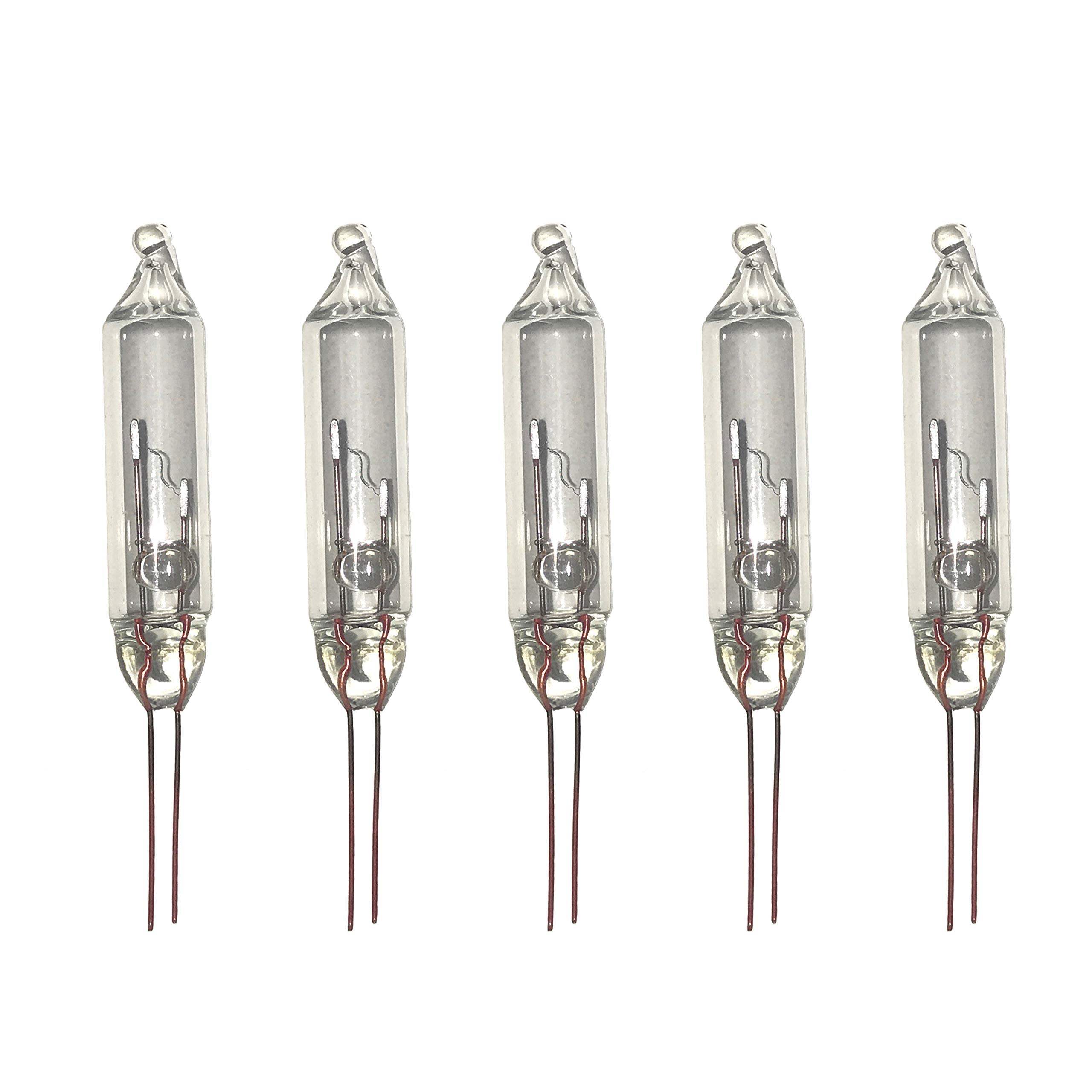 612 Vermont 12 Volt Mini Christmas Replacement Bulbs for Incandescent String Lights, Pinched Base, 20 Count, 0.96 Watt, 80 mA (C