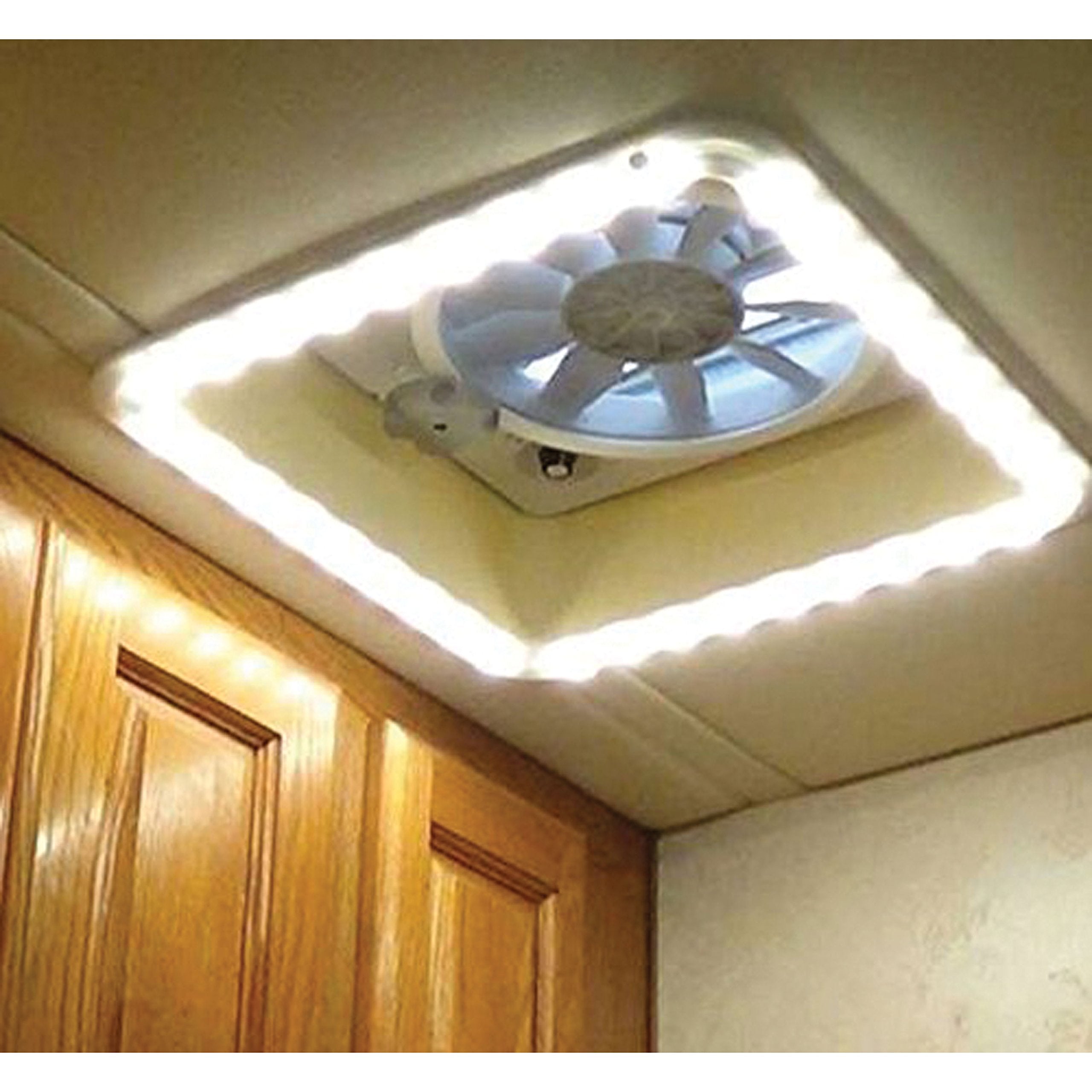 HENGS INDUSTRIES Universal LED Vent Trim Kit | Warm Lens Ring Diffuser & Cool White Light | 720 Lumen | RVs, Campers, Travel Tr