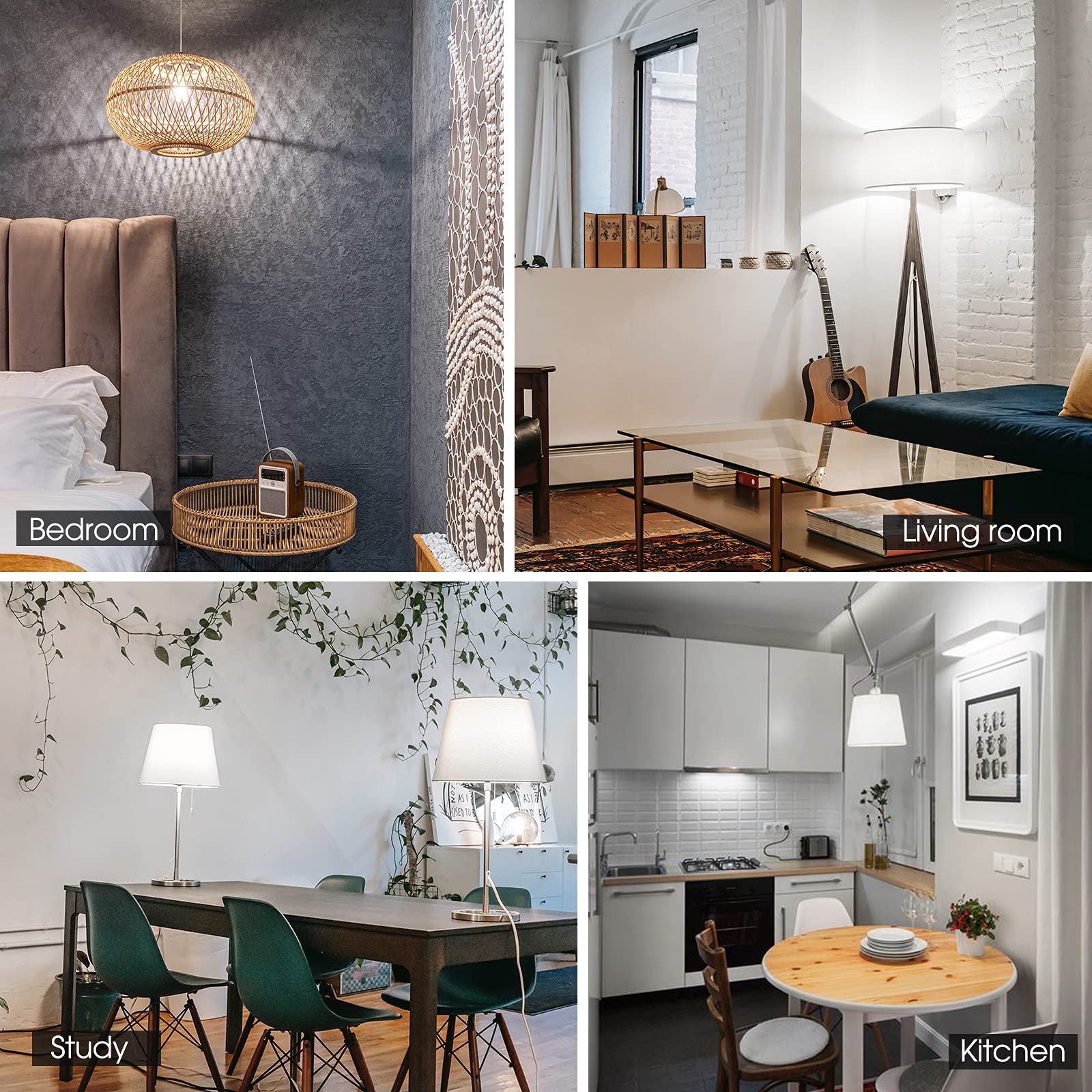 E Energetic Lighting Dimmable Led Light Bulbs, 60W Equivalent, Daylight 5000K, 8.5W 800 Lumens Led Bulbs, E26 Base Standard Light Bulbs, Etl Listed, 20 Packs