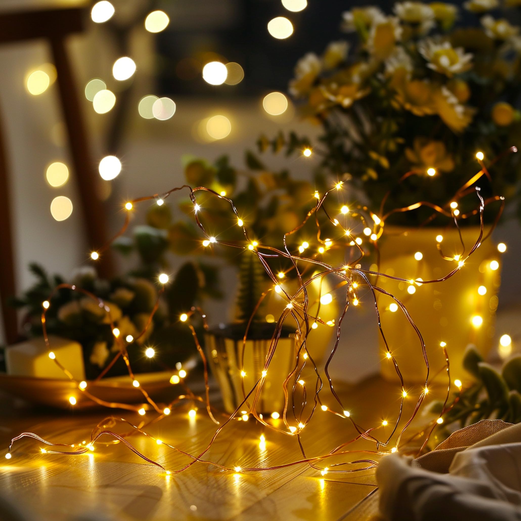 Dazzle Bright Fairy Lights, 66 Ft 200 Led Usb Power Photo String Lights With Remote, 8 Modes Waterproof Dorm Lights For Home Indoor Party Tree Yard Christmas Decorations (Warm White)