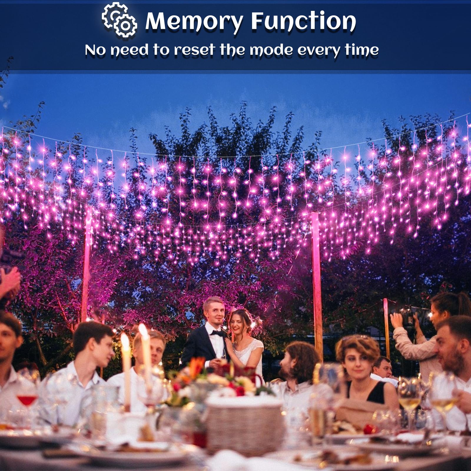 Nielfoi Pink Christmas Lights Outdoor, 640 LED Icicle Lights, 66ft Waterproof Twinkle Lights for Indoor and Outdoor Decorations