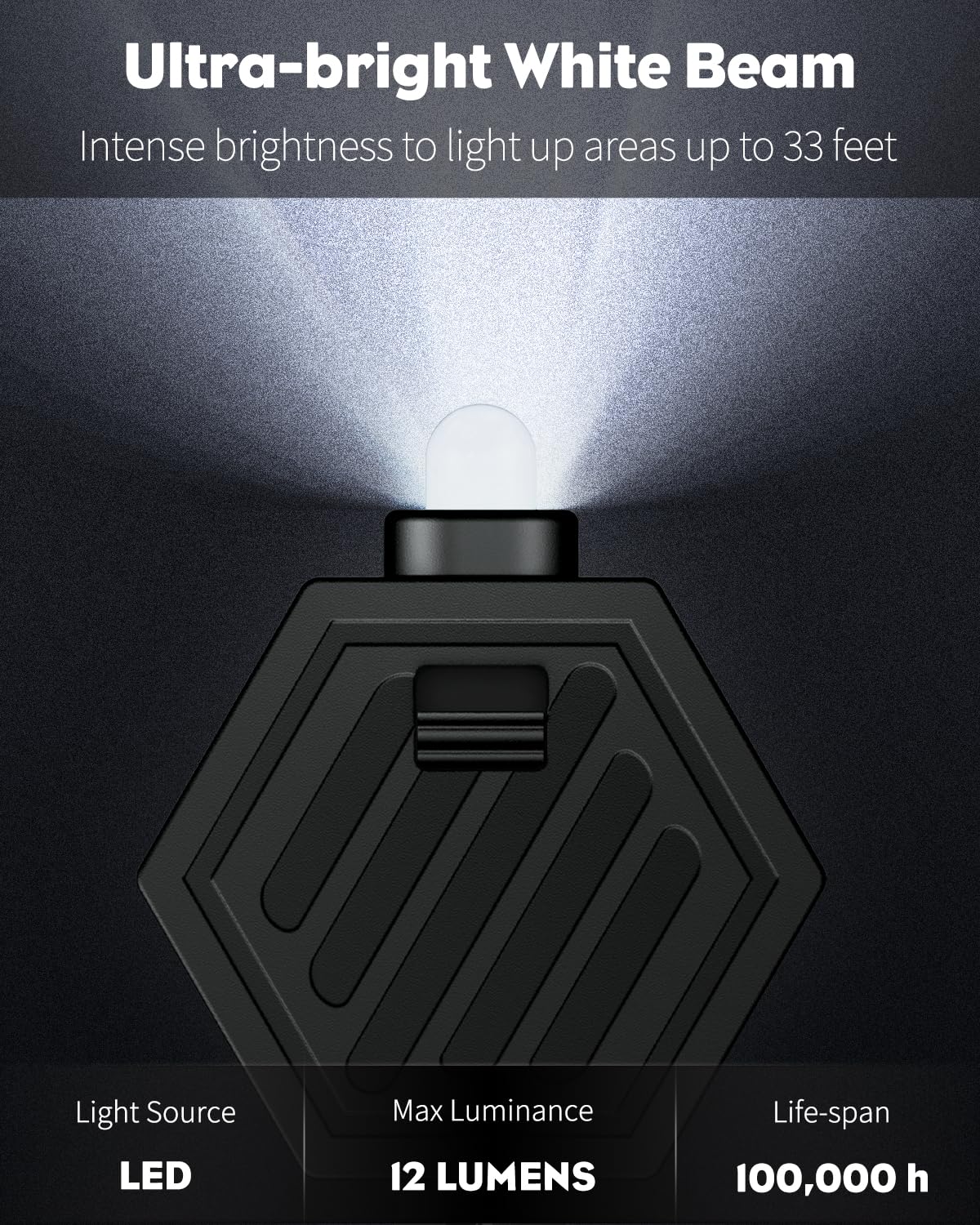 Uniclife 5 Pack Mini Led Keychain Flashlights - 12 Lumen Ultra Bright Portable Torch, Black