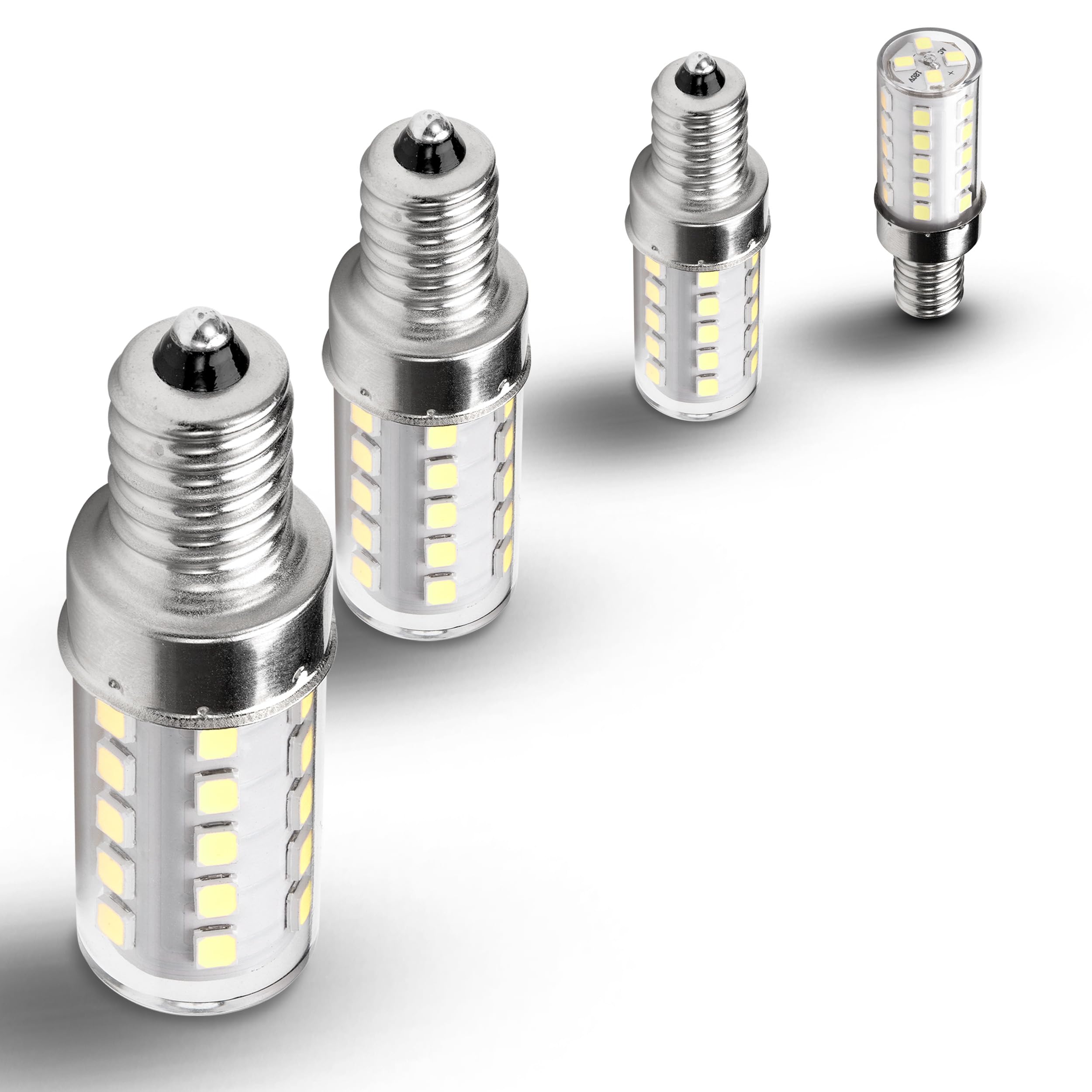 Hylroe E12 Candelabra Led Light Bulbs Dimmable 4W Equivalent 40 Watt 450Lm 6000K Bright Daylight White Candle Bulbs For Chandeli