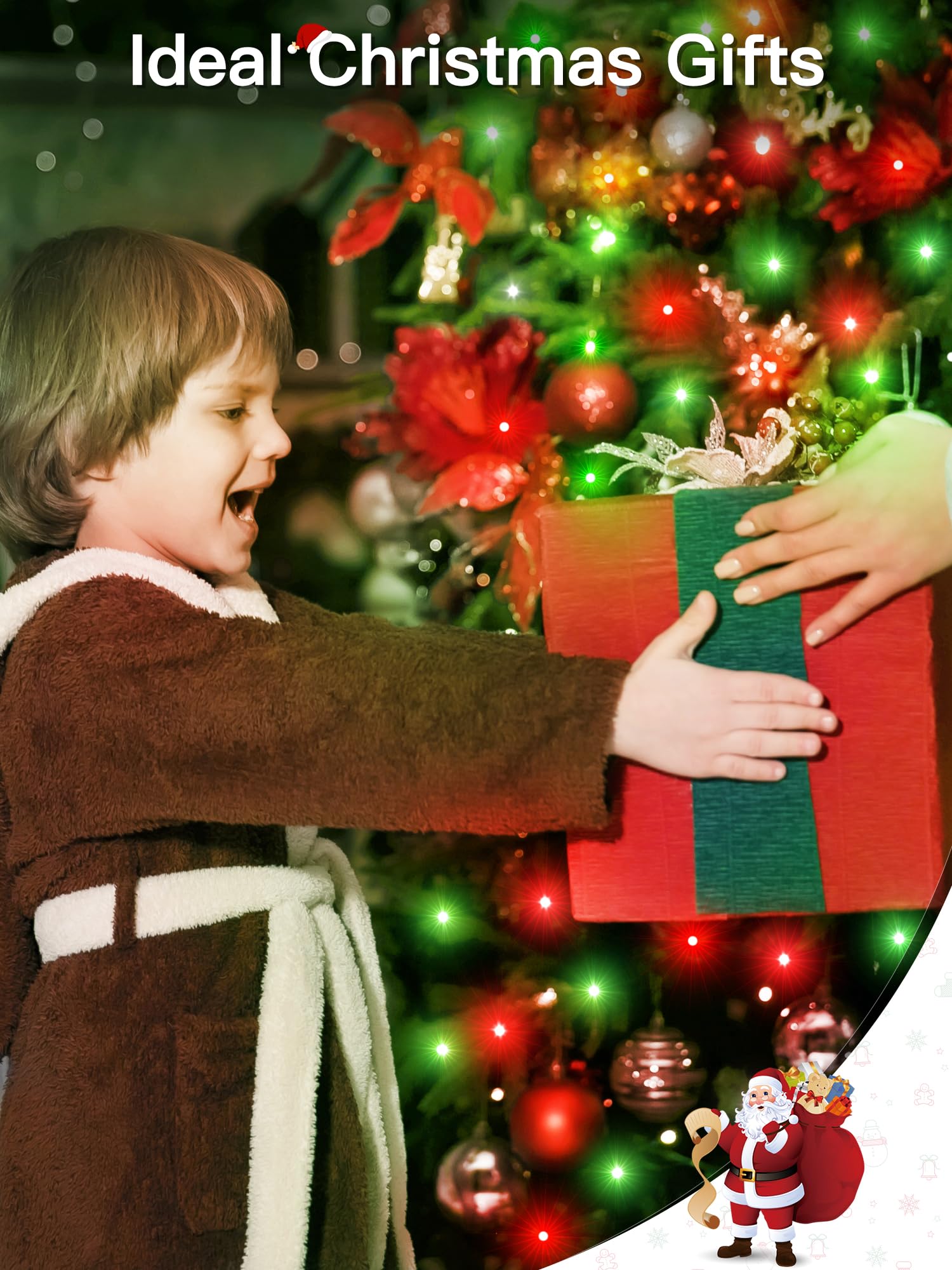 Guhope Christmas Lights 66Ft 200 Led  Christmas Tree Light With 8 Lighting Modes  Outdoor Waterproof String Lights With Remote And Timer  Fairy Light For Holiday Decor (Red And Green)