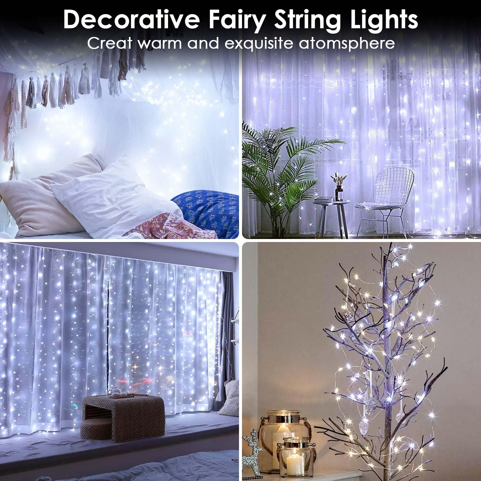 EXF 6-Pack Battery Operated Fairy Lights, Waterproof 16FT 50 LED, Copper, Cool White, Model YHY-BO50LED
