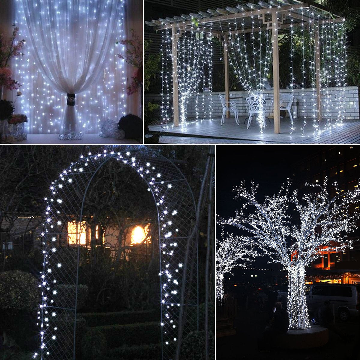 AMIR Solar String Lights, 240 LED Copper Wire, 78.6ft, Waterproof IP65, 8 Modes, White, Decorative for Outdoor, Wedding, Party, Halloween