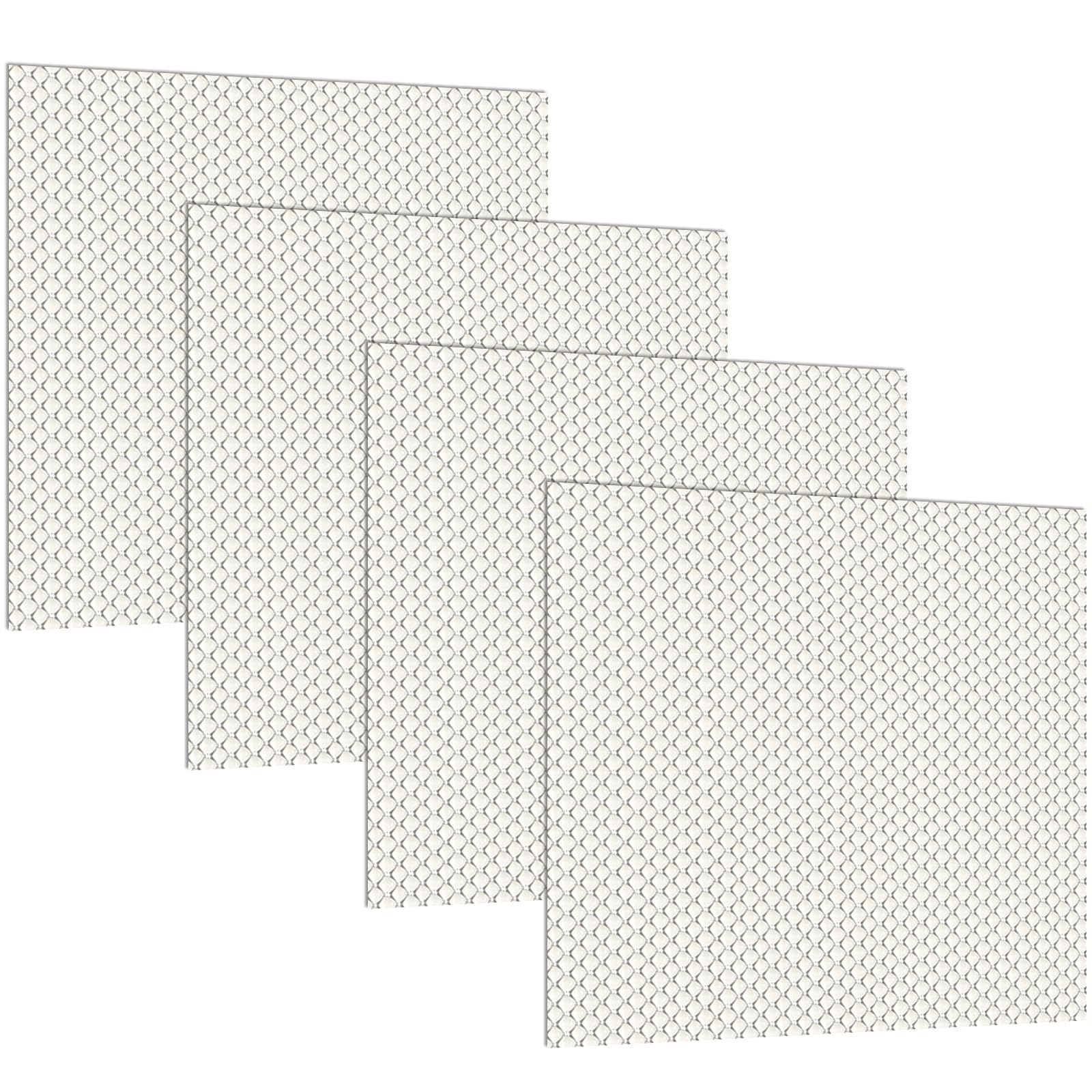 Frienda 4 Pcs Fluorescent Light Covers Replacement Flat Clear Prismatic Acrylic Ceiling Light Cover Panels(22.5'' x 22.5'' x 0.1