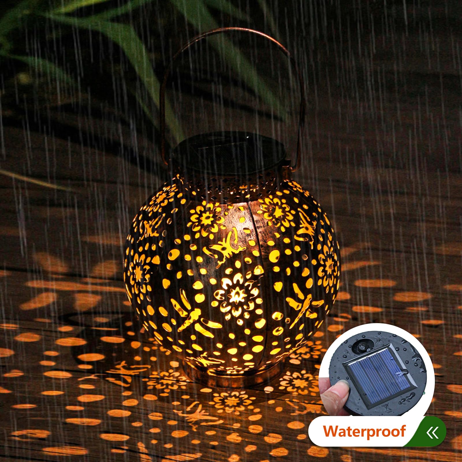 Misawce 2 Pack Replacement Solar Light Top For Outdoor Lanterns, 2.76 Inches, Black Plastic