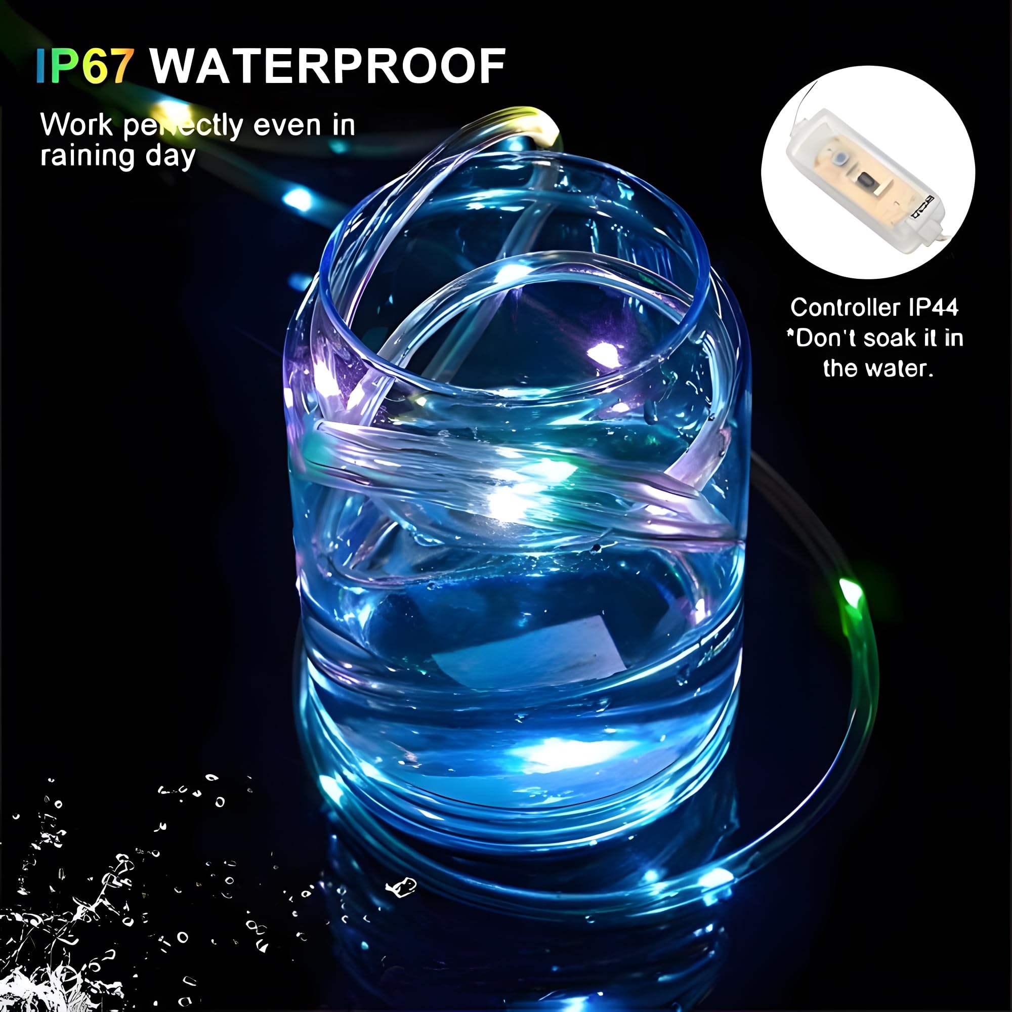 ANJAYLIA 99FT Color Changing LED Rope Lights, 18 Colors, Waterproof for Outdoor/Indoor, Remote Control, Perfect for Christmas & Halloween