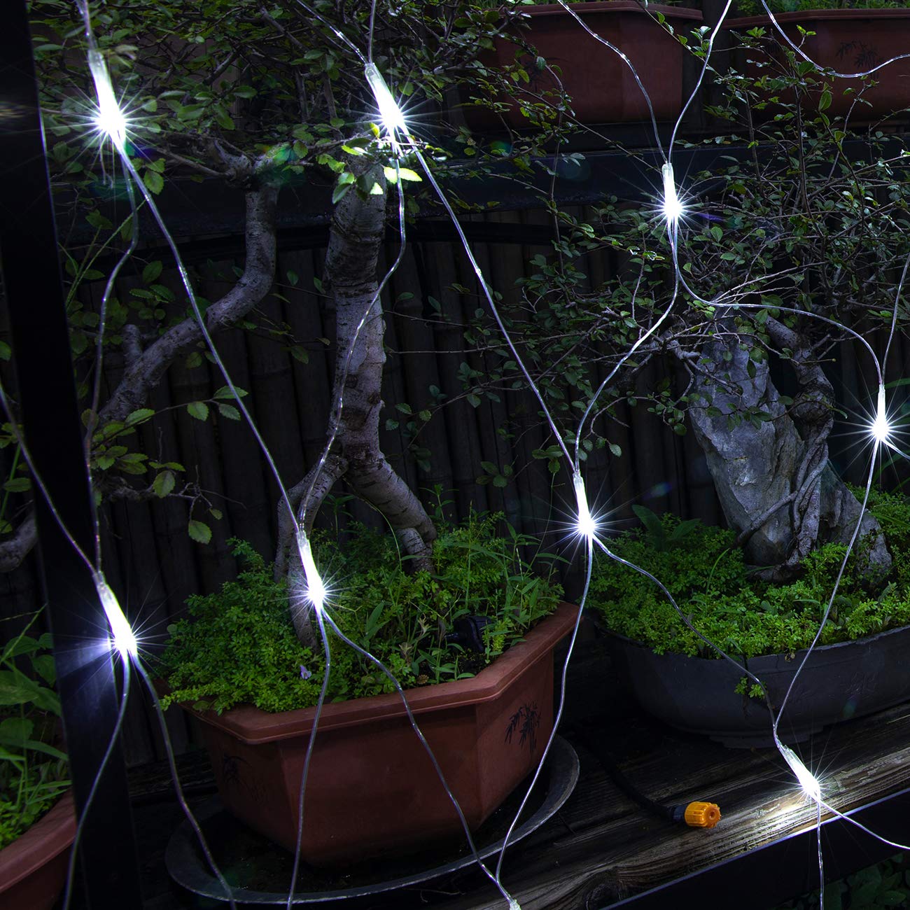 Awq 200 Led 9.8Ft X 6.6Ft String Lights Net Mesh Lights Christmas Net Lights 8 Modes For Christmas Wedding Party Home Garden Law