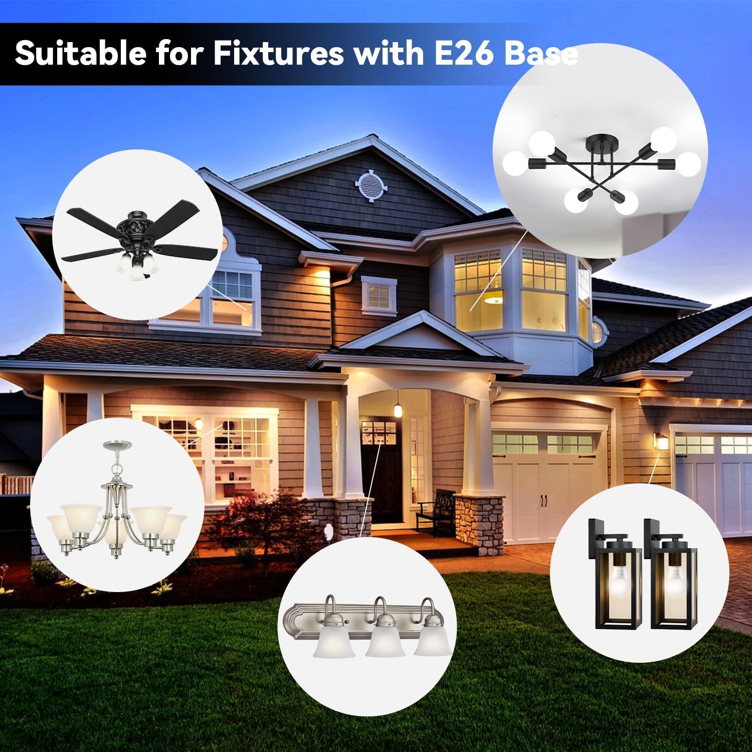 Tjoy A19 Led Light Bulbs, 60 Watt Equivalent Led Bulb, Soft Warm White 2700K, Efficient 9W, E26 Standard Base, Non Dimmable Ener