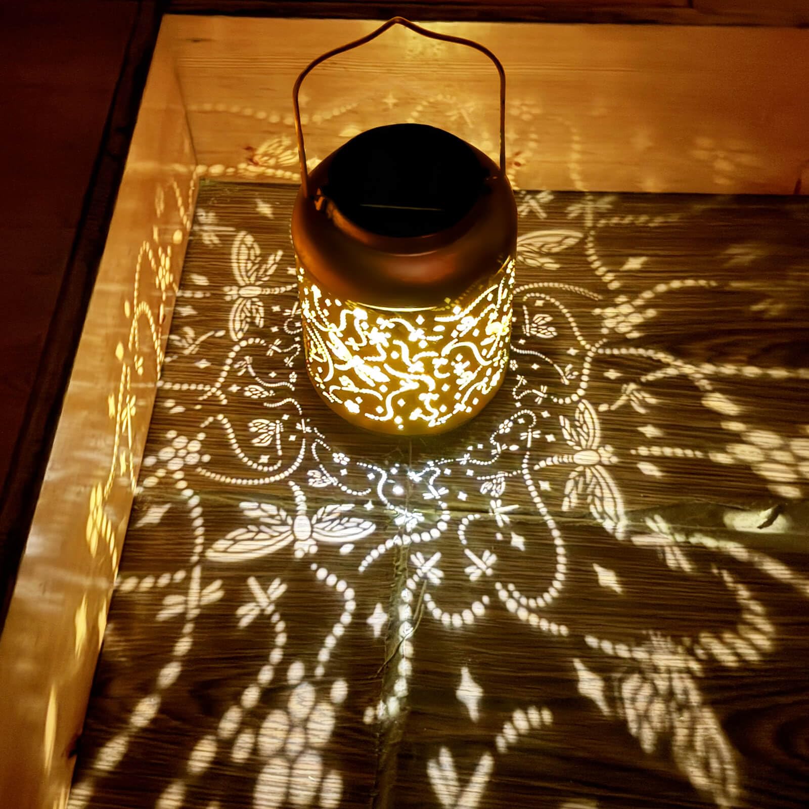 Solar Lanterns, Solar Powered Outdoor Lanterns Waterproof, Dragonfly Hanging Lantern Lights Waterproof Led Decorative Garden Light - Outdoor Garden Decoration For Patio, Yard, Pathway, Landscape