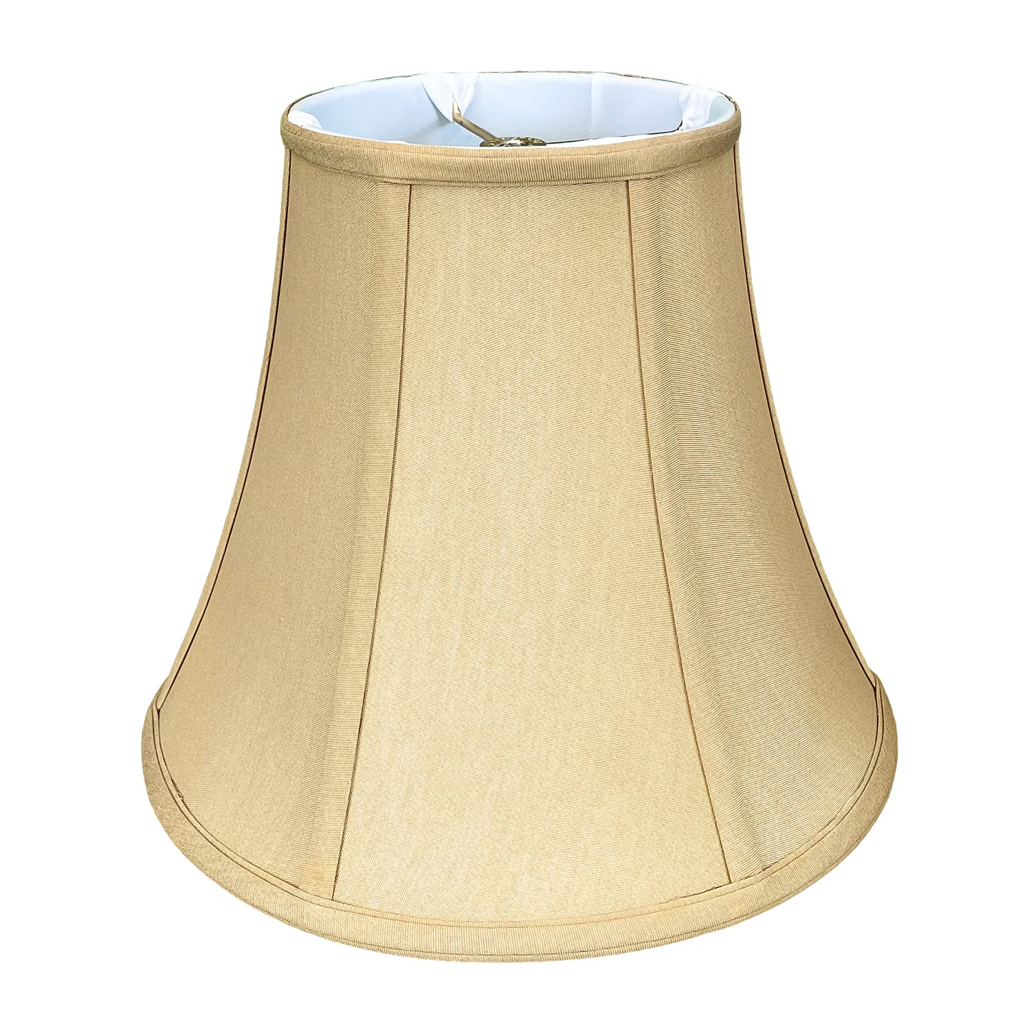Royal Designs, Inc. True Bell Basic Lamp Shade, Faux Silk, 7in x 14in x 11.5in, Antique Gold, Model BSO-704-14AGL