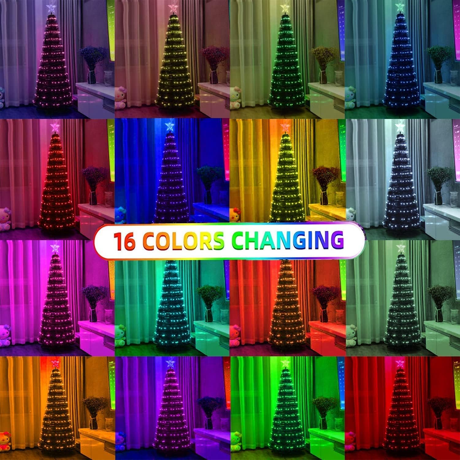 Smart Color Changing Fairy String Lights, 33FT 100 LED RGB Easter Lights String USB Powered, 16 Solid Colors and Multi Modes for