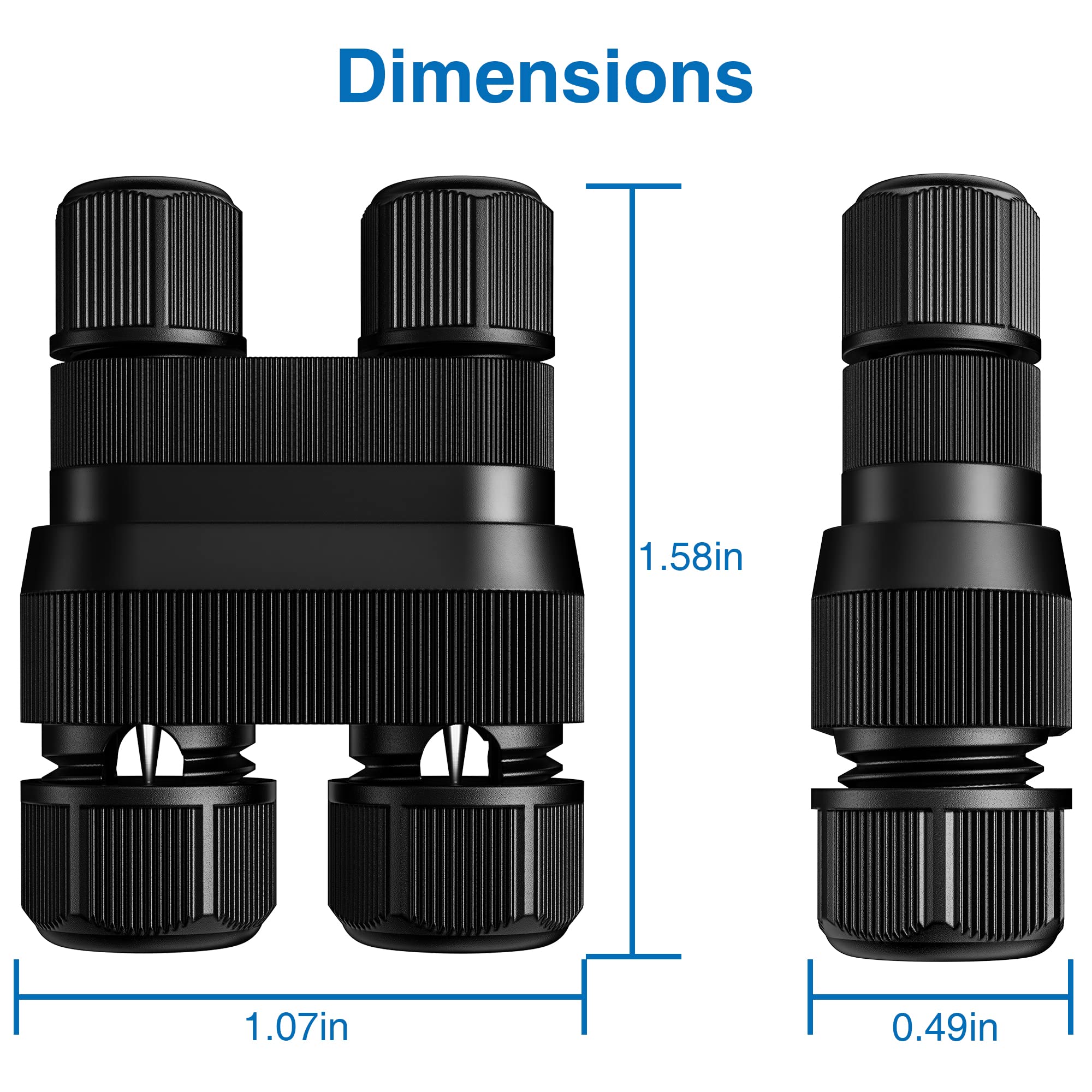 Sunvie Low Voltage Fastlock2 Waterproof Wire Connector 12-18 Gauge For Landscape Lights, 8 Pack