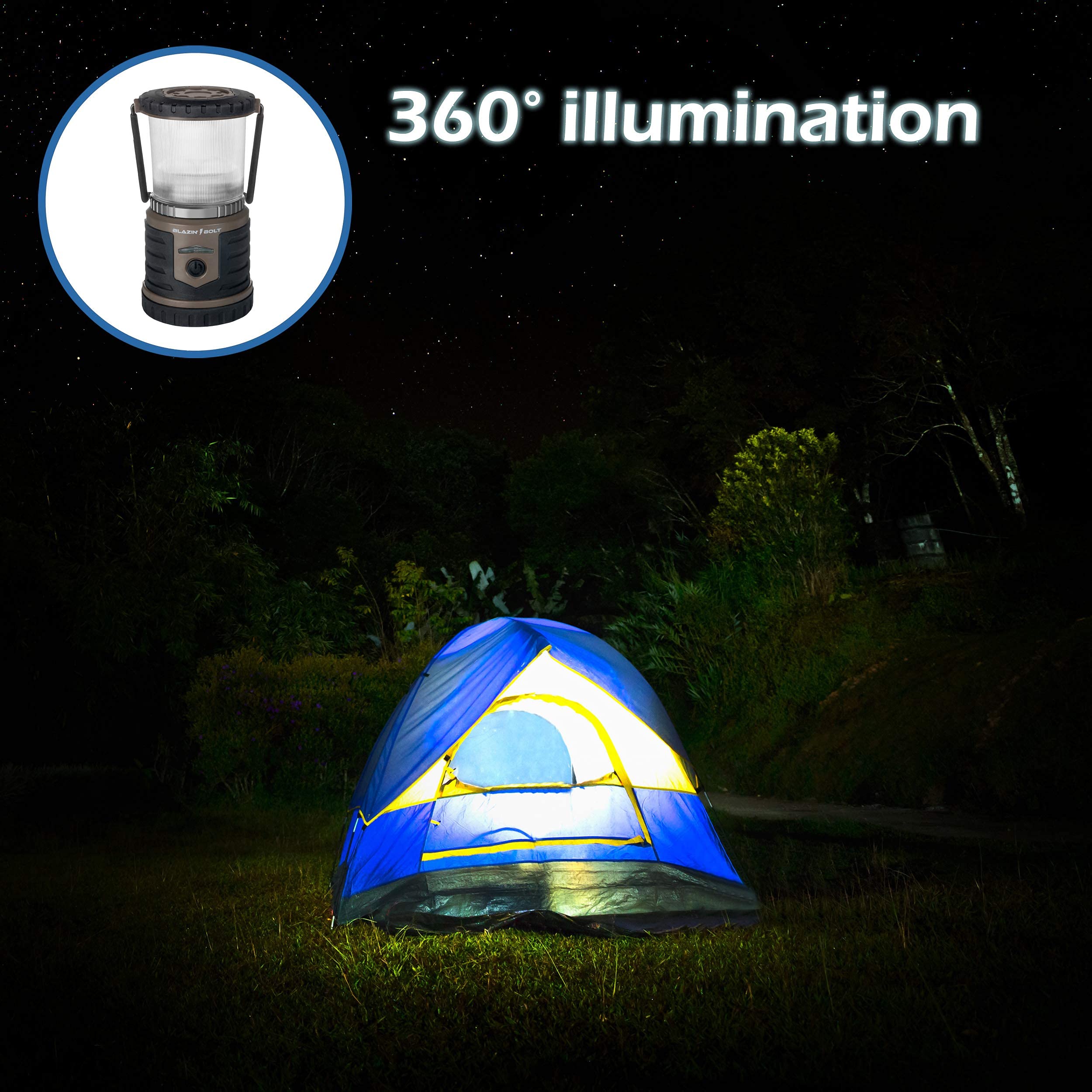 Blazin Rugged USB Rechargeable Lantern | 12000mAh Power Bank | 600 Lumen | Taupe