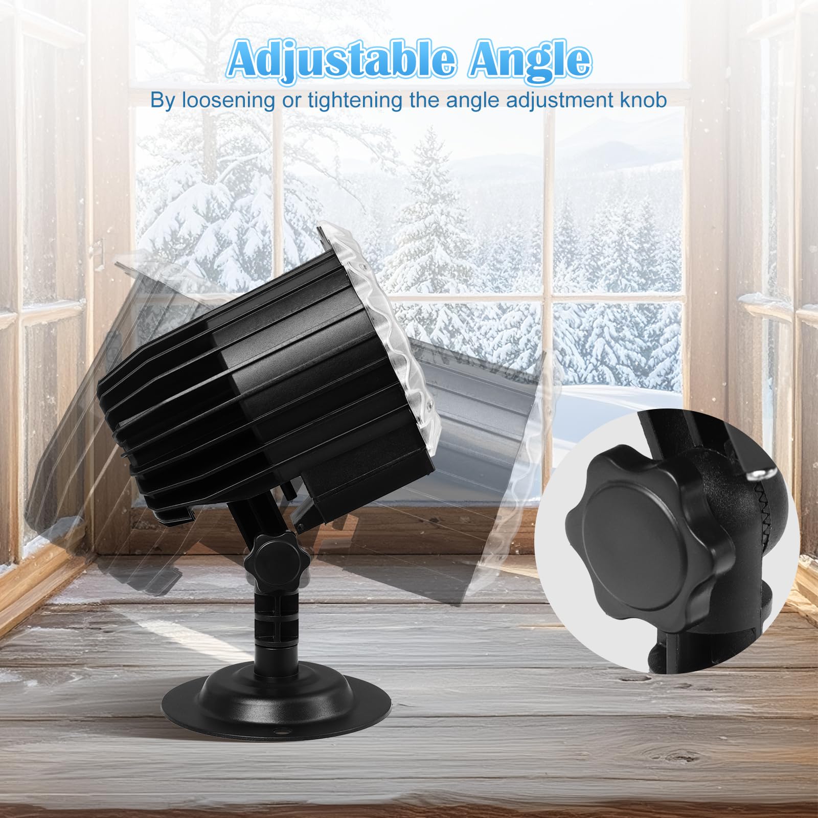 Christmas Snowflake Projector Lights Outdoor, Led Snowflake Light With Remote Control, Ip65 Waterproof, Snowfall Show Lights For