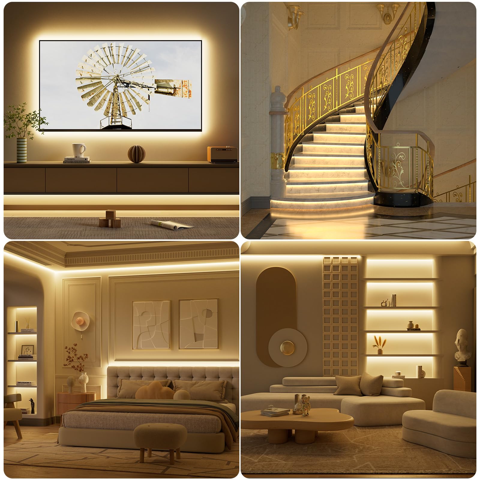 Pautix Cob Led Strip Light 20Ft/6.1M 3000K Warm White 3087Leds,High Lumen Cri90+ Super Bright,Lead-Free Material Dc24V Flexible Led Tape For Home&Office Diy Lighting Project(Power Supply Not Included)