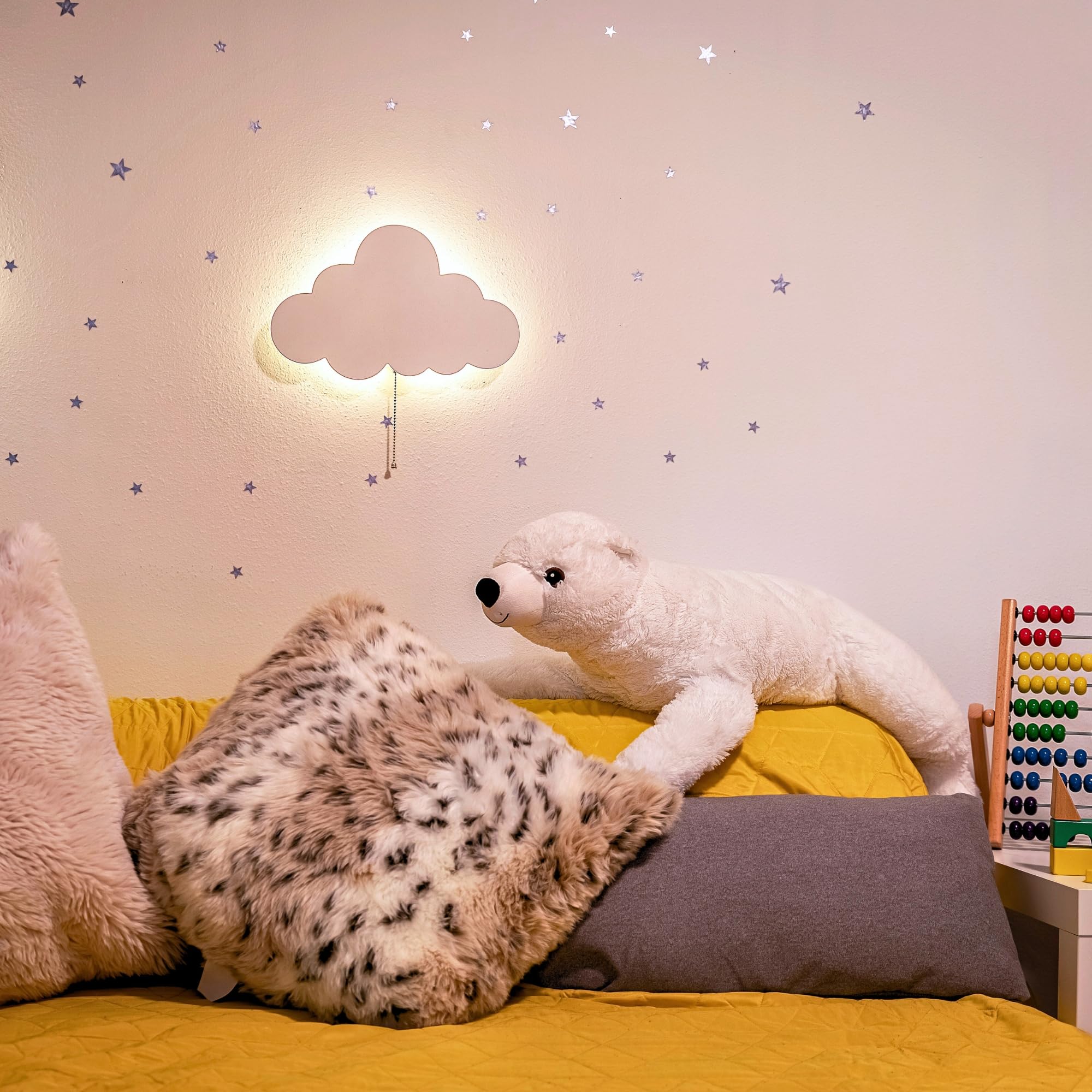 Cloud Light - Floating Cloud Wall Lamp For Nursery | Cute Floating Cloud Lamp For Kids Bedroom | Battery-Operated Hanging Cloud Night Lights | Cloud Lights For Bedroom | Cloud Lamp For Baby Nursery