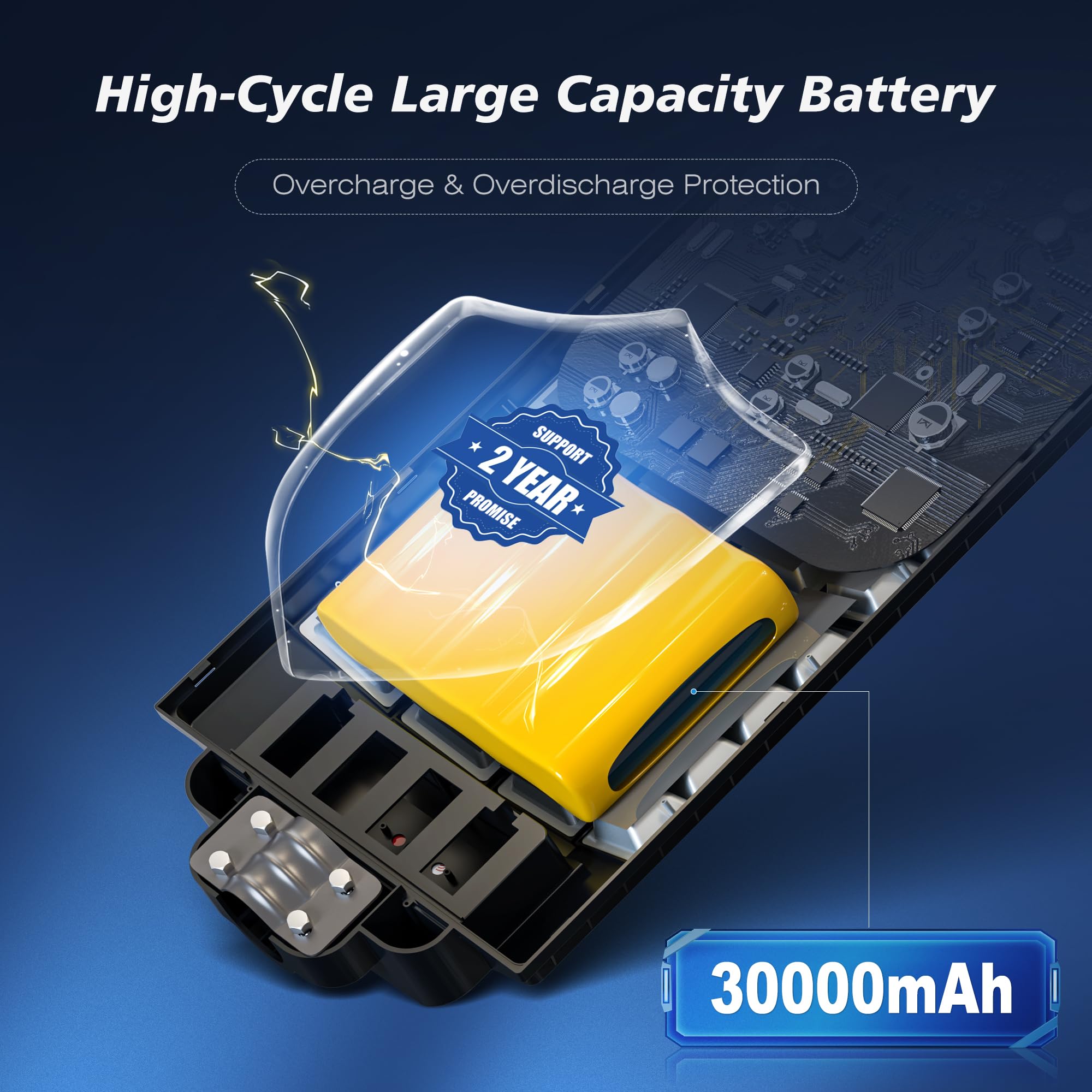 WYWNA 8000W Solar Street Light - Black, IP66 Waterproof, Motion Sensor, Remote Control, Model WY-TSL-1, Dusk to Dawn