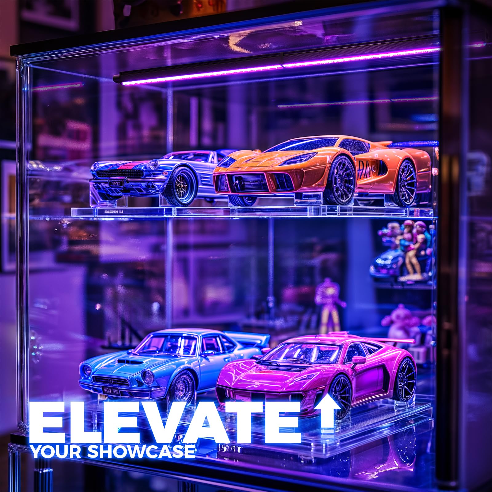 Barrina Black Light Bar, 10W Magnetic LED, Linkable UV Light, 1FT Size, Aluminum, 2 Pack