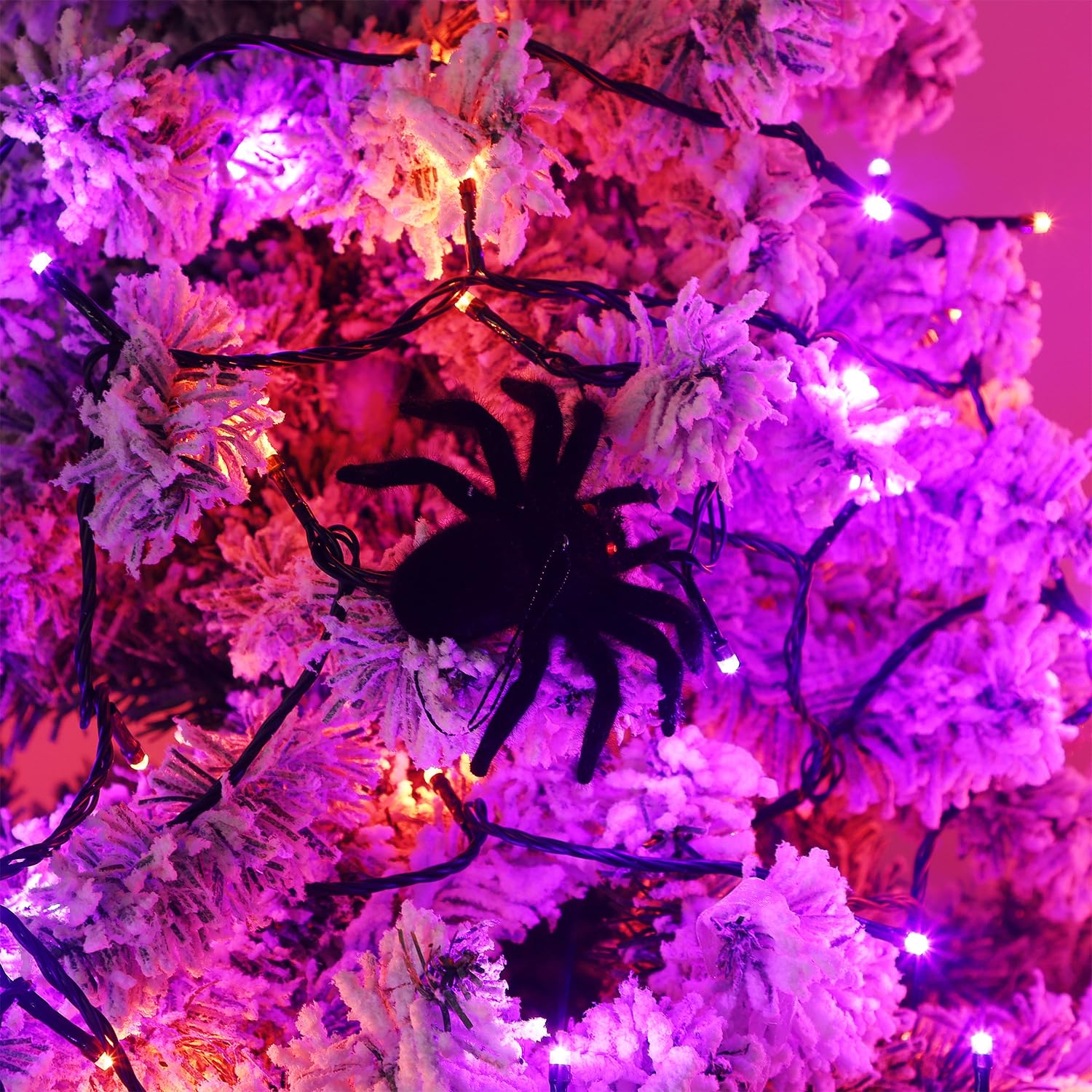 HOME LIGHTING Halloween String Lights, 66FT 200 LED, Waterproof, 8 Lighting Modes, Orange & Purple, Model HB-200COI