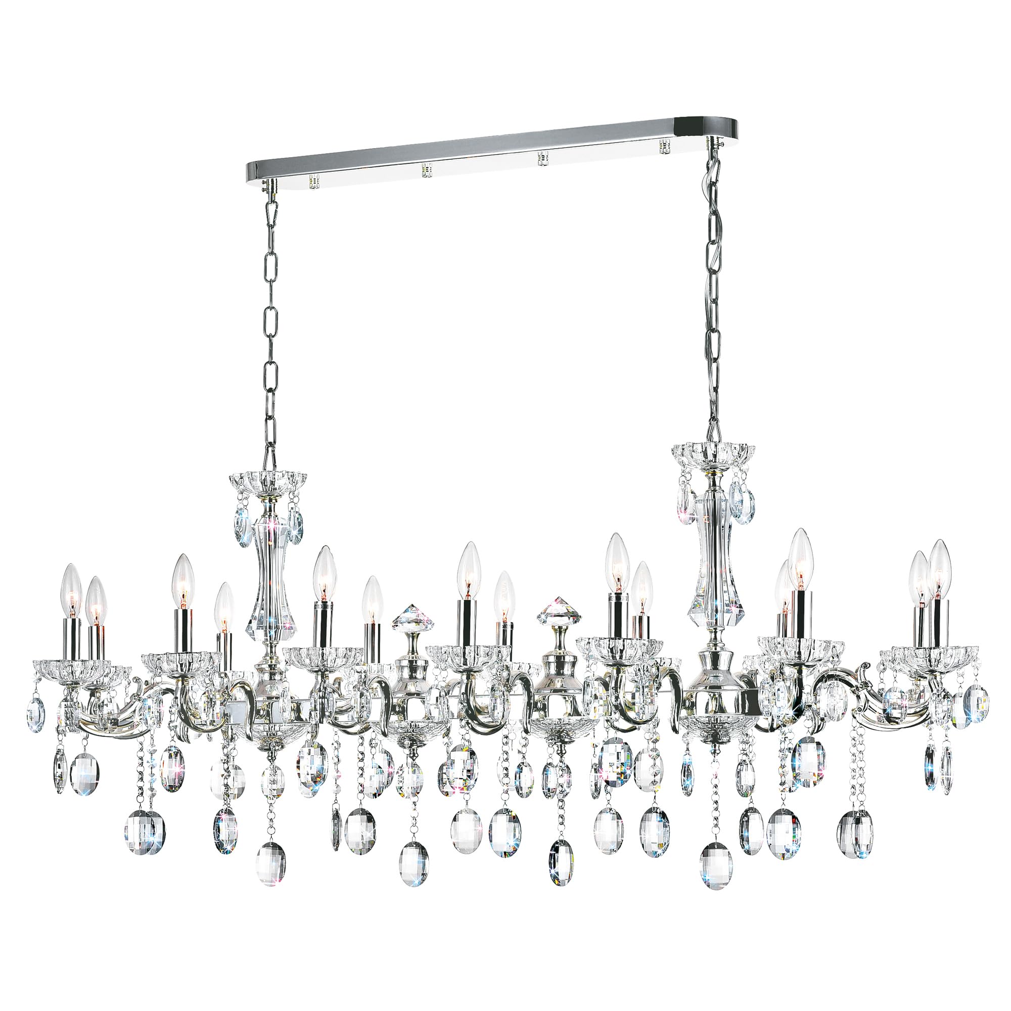 Cwi Lighting Flawless 14 Light Up Transitional Metal Chandelier In Chrome