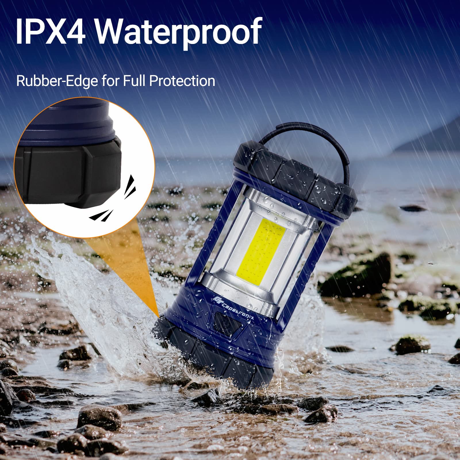 Camping Lantern, 3200Lm Led Lanterns For Power Outages, 4600Mah Phone Charger & Rechargeable Lantern, 5 Light Modes Camping Ligh