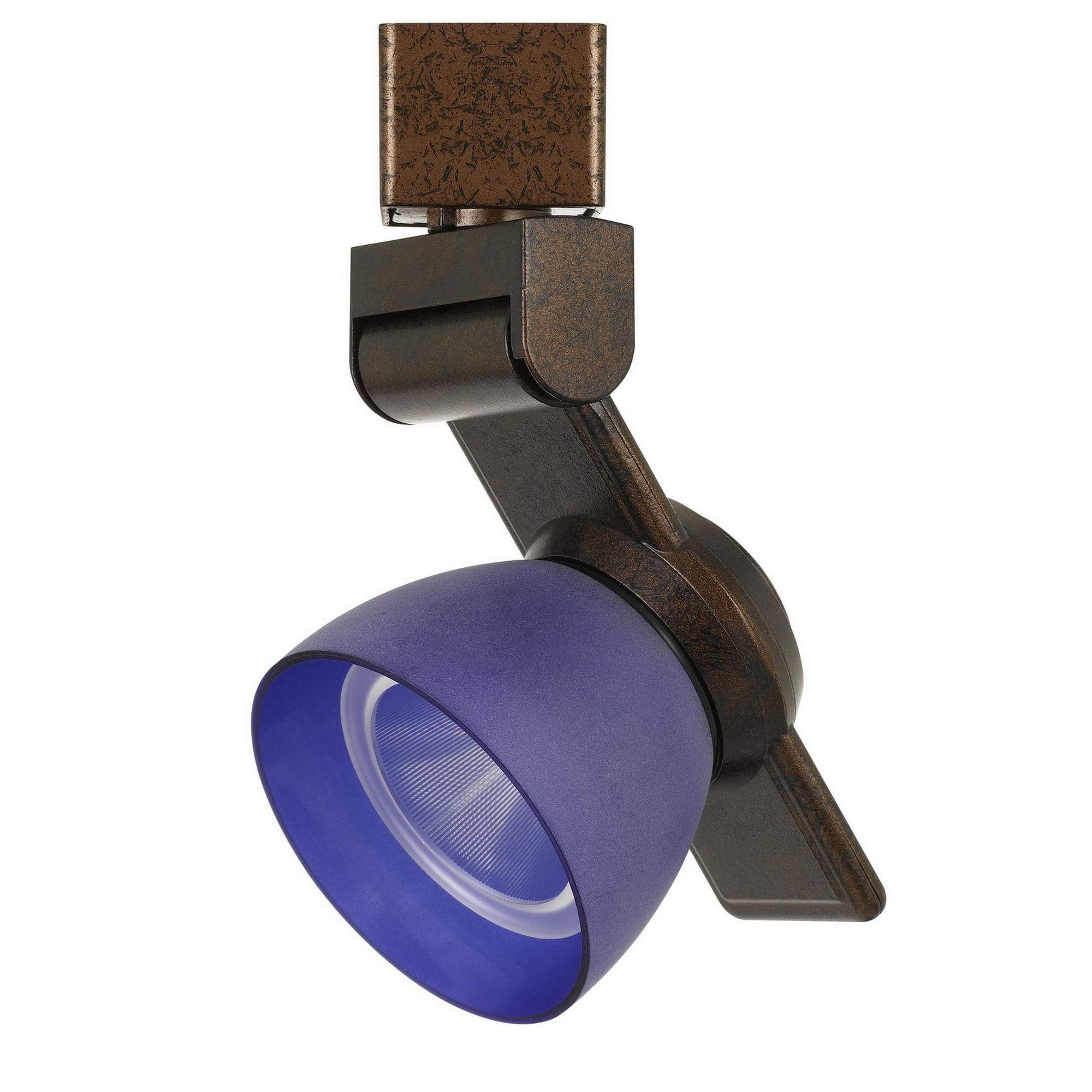 Benjara 12W Integrated Metal And Polycarbonate Led Track Fixture, Bronze And Blue