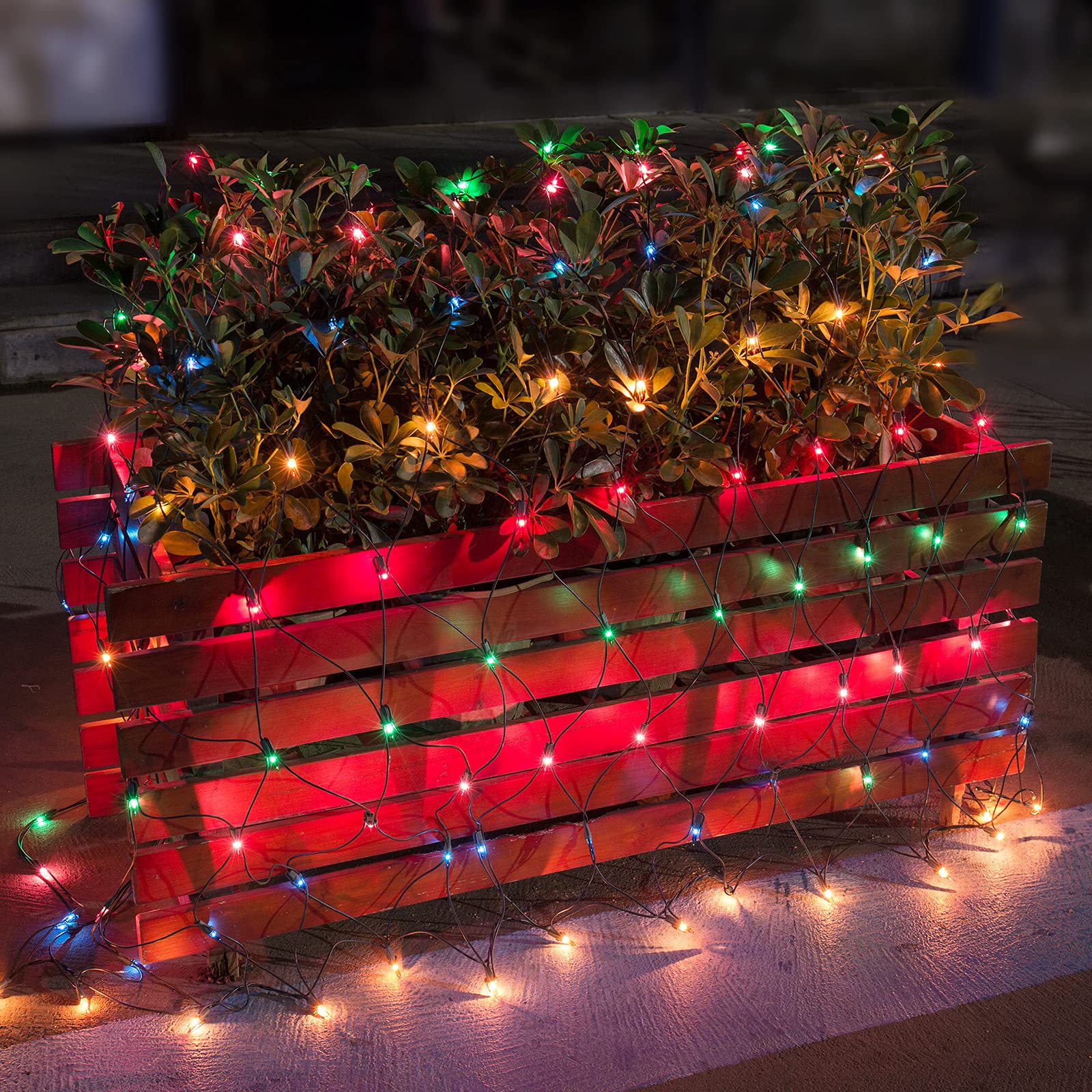 Lomotech Christmas Net Lights, 6ft x 4ft 150 Count Incandescent Mesh Lights, Connectable UL Certified Waterproof Bushes Lights f