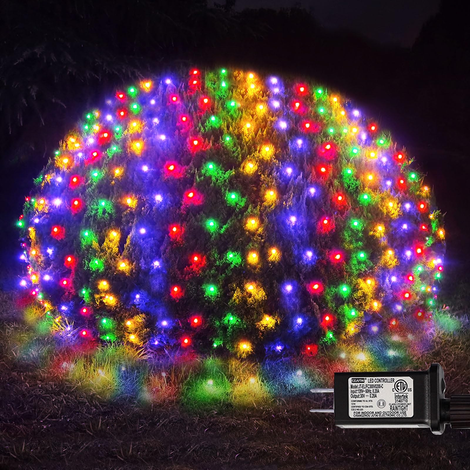 OYCBUZO 300 LED Christmas Net Lights, 14.8ft x 5ft 8 Modes, Tree Warp Mesh Light Plug in, Waterproof Hanging Decorative Netting 